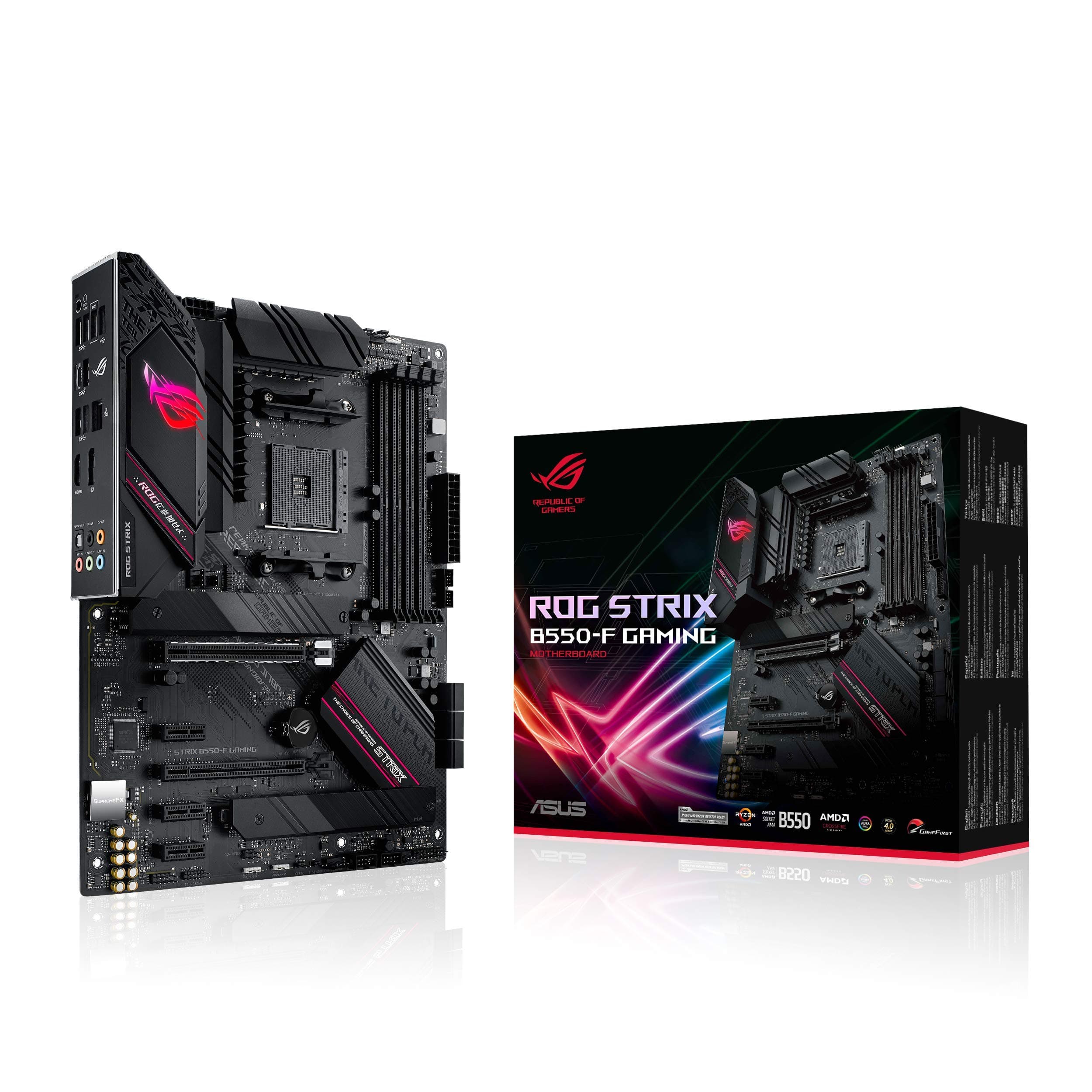 ASUS ROG Strix B550-F Gaming Motherboard, AMD, AM4, ATX, 128GB DDR4, 4 DIMM
