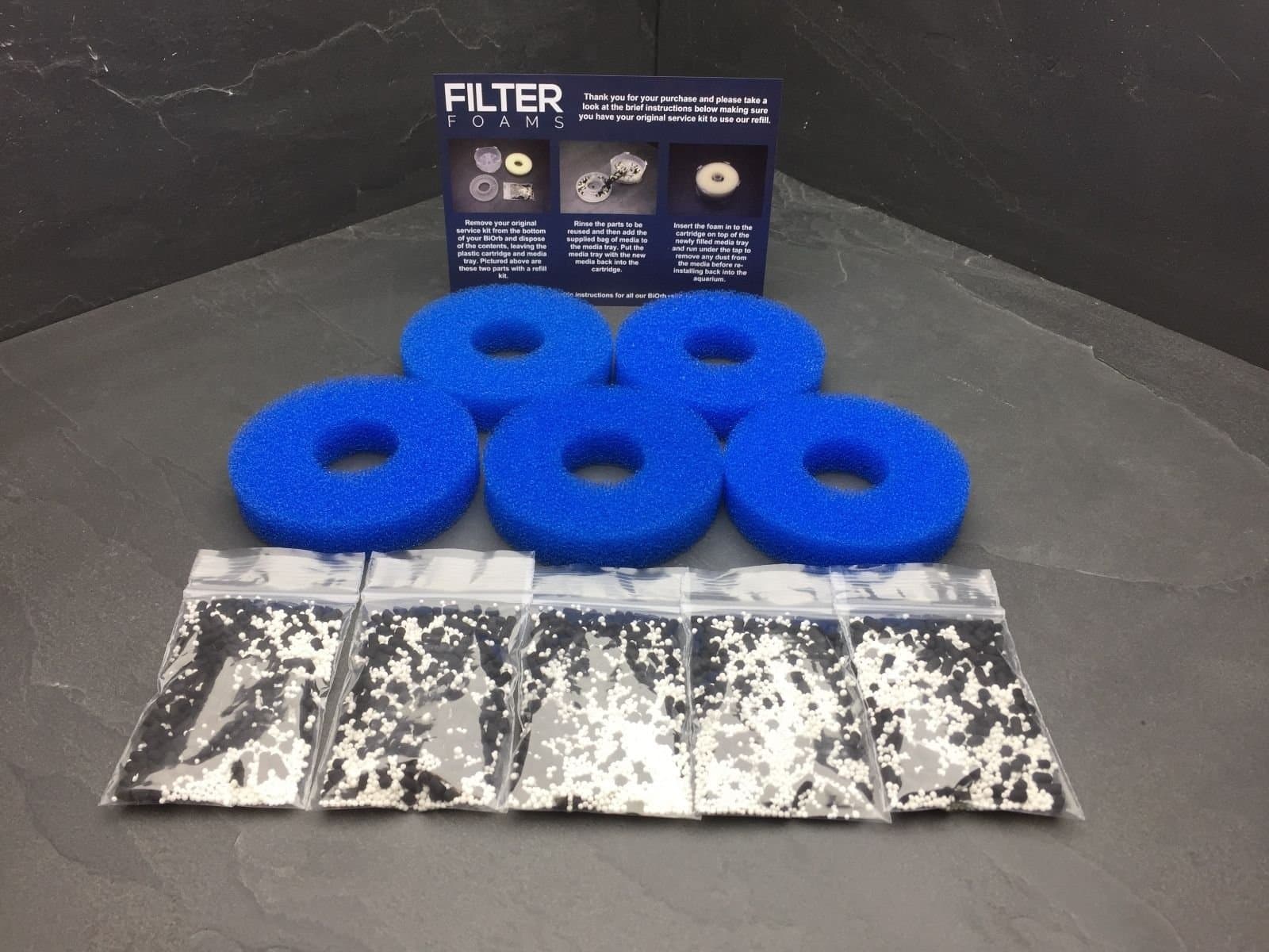 5 x Compatible with Biorb Marine Service Kit Refills Filter set sets for all tanks