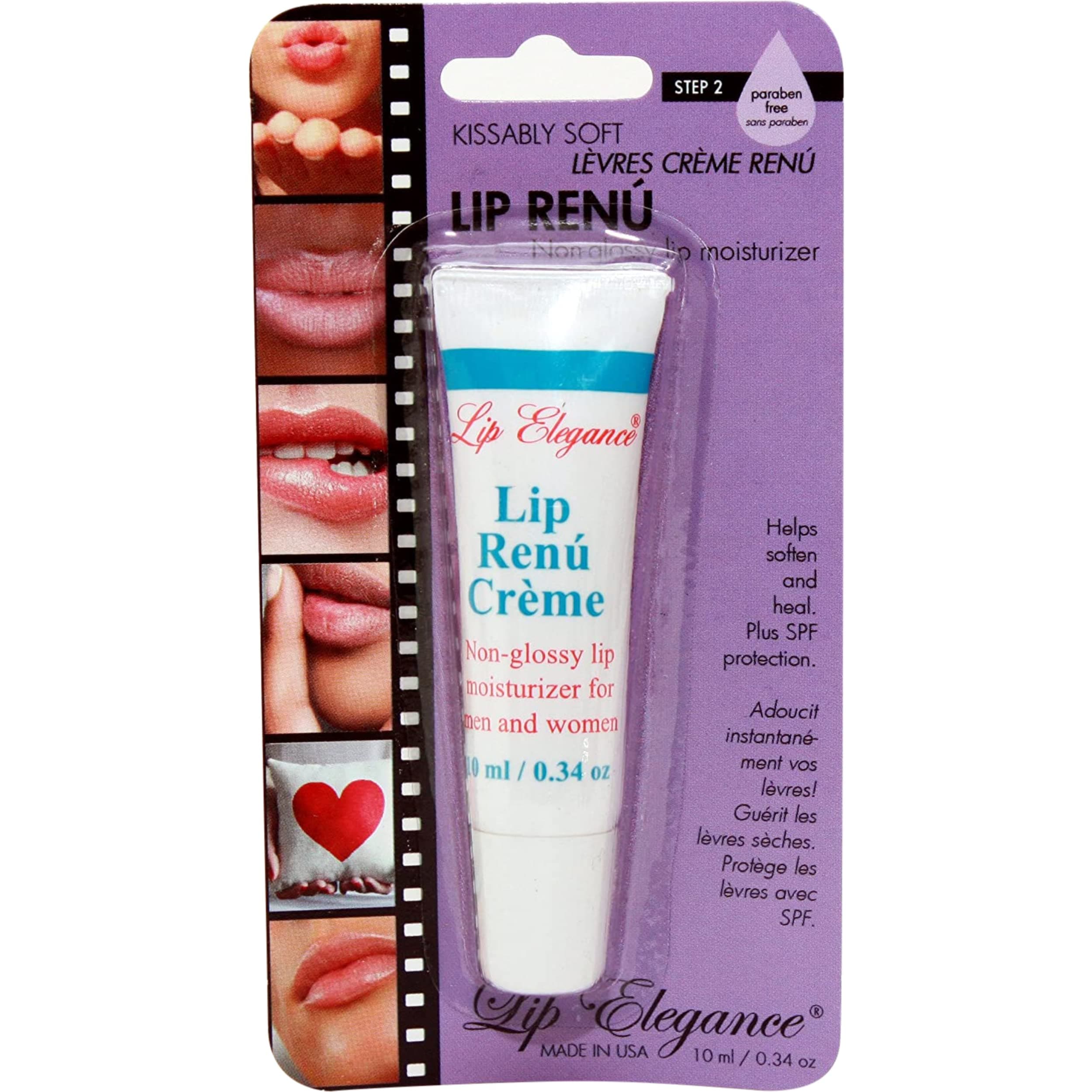 Lip Renu Cream - Deep Nourishment Lip Moisturizer - Non-Glossy Lip Cream for Men and Women - SPF-6 Support for Lip Care - All-Natural Ingredients Lip Plumper - 0.34 Fluid Ounce