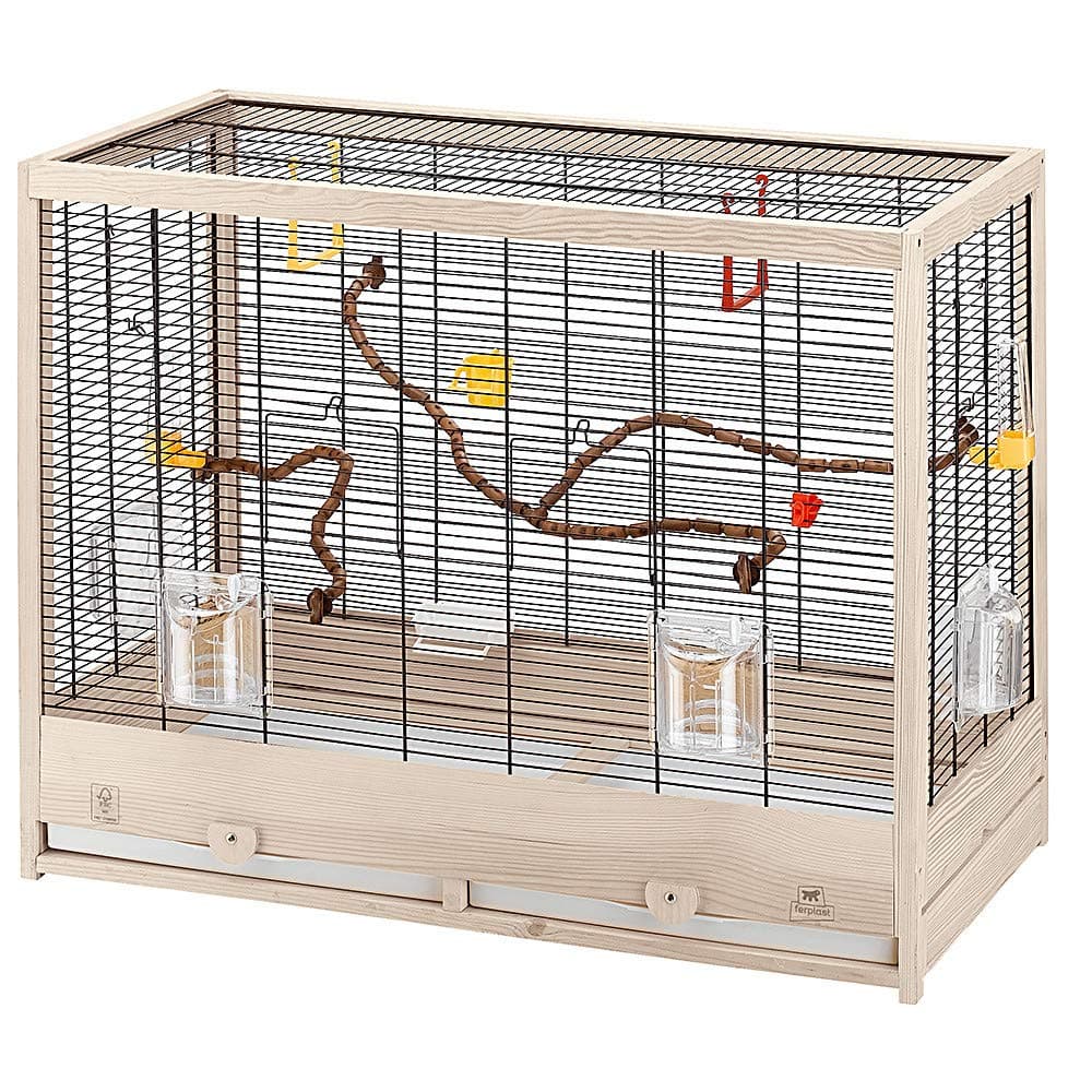 Ferplast Giulietta 6 Bird Wooden Cage, 81 x 41 x 64 cm, Black