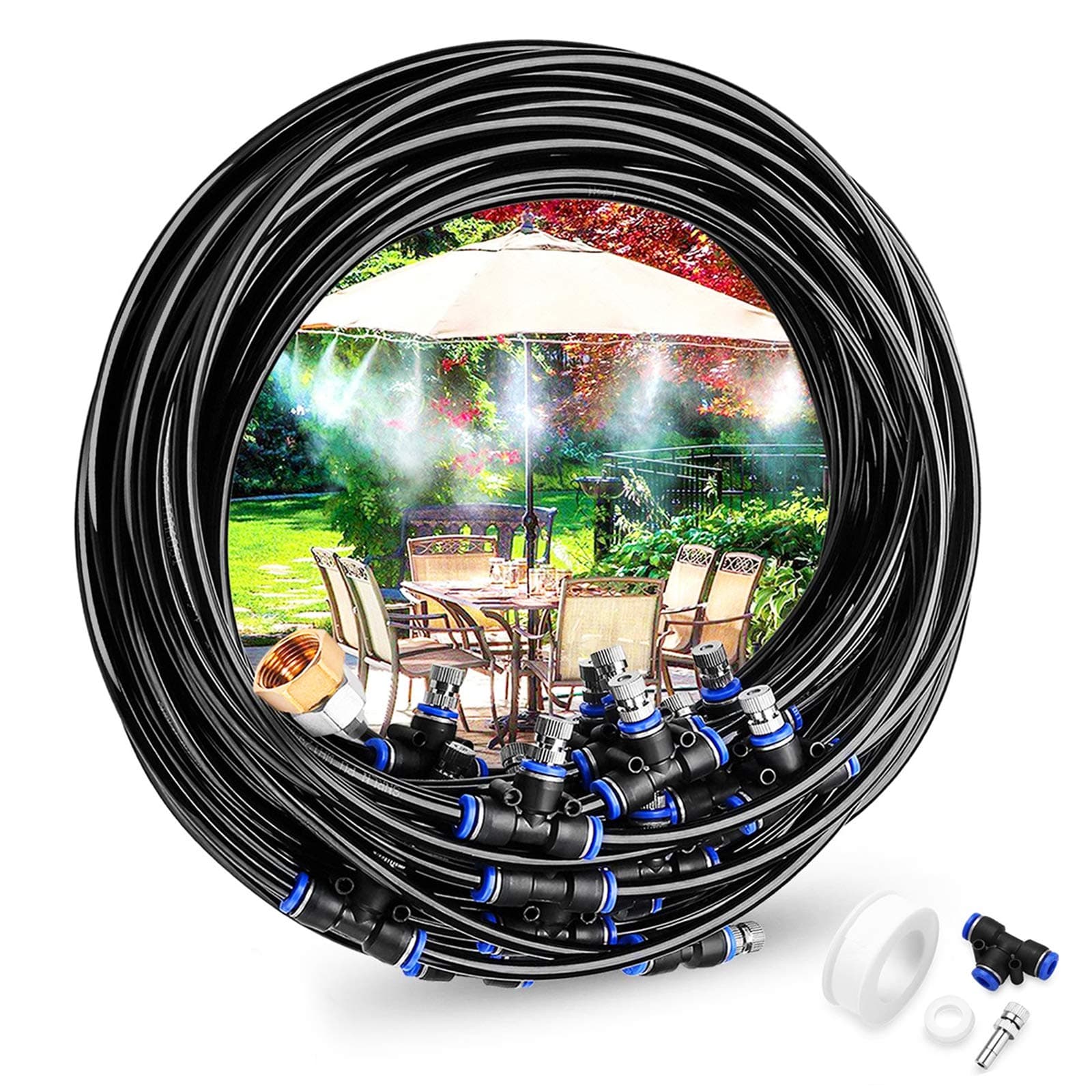 Gesentur Kits d'irrigation, Automatique Réglable Irrigation pour Jardin(18M)