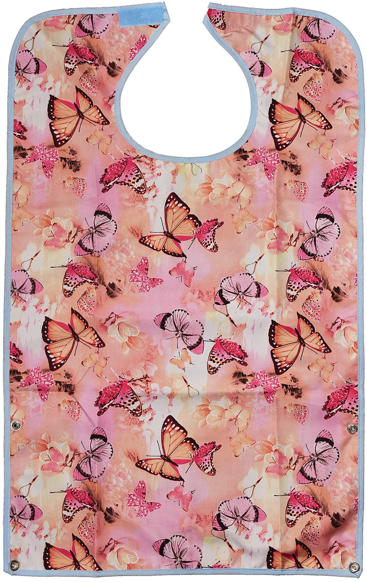 Adult Bib for Eating with Crumb Catcher - Washable and Reusable Clothing Protector for Elderly