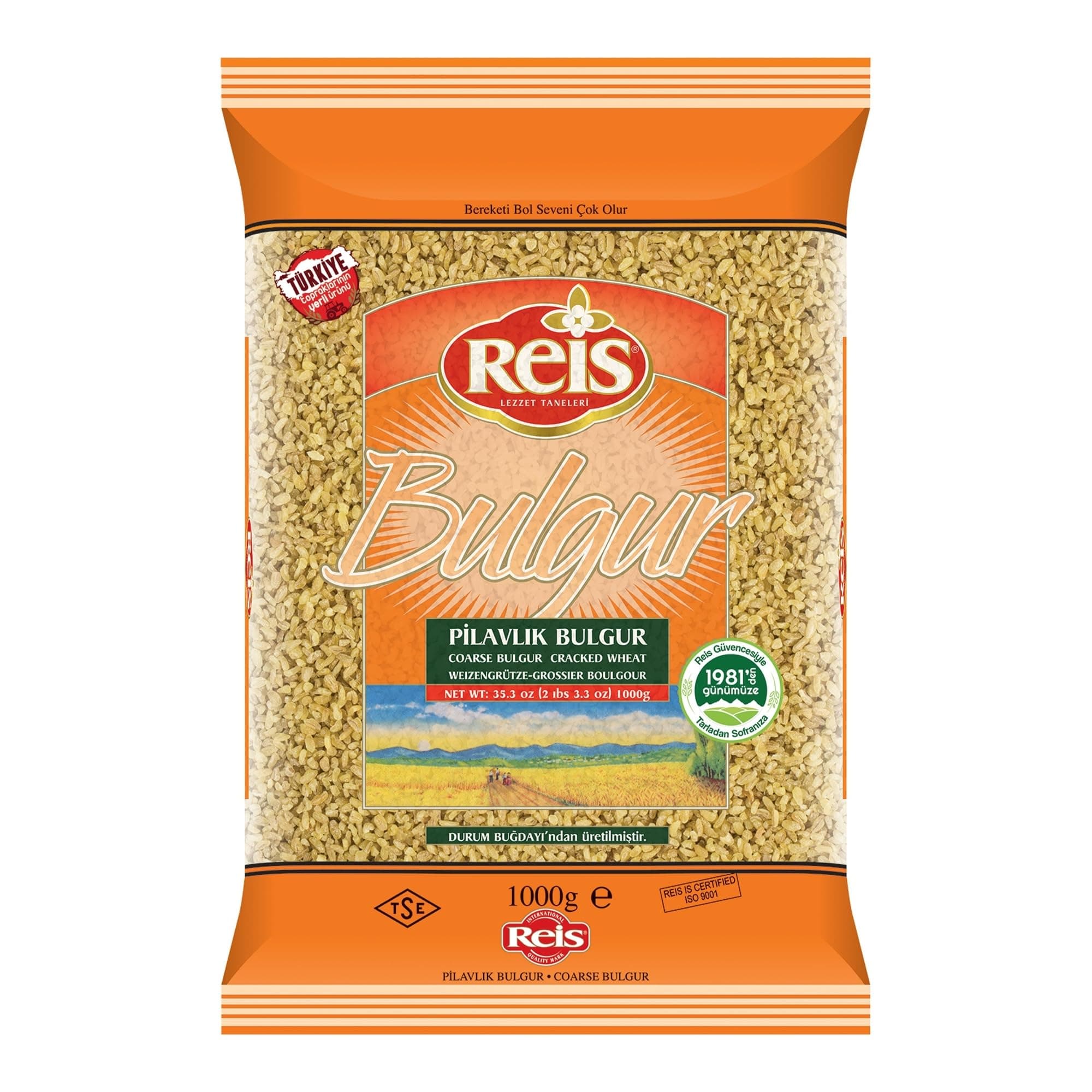 Reis Turkish Coarse Bulgur, Pack of 2 Pieces (1000g)