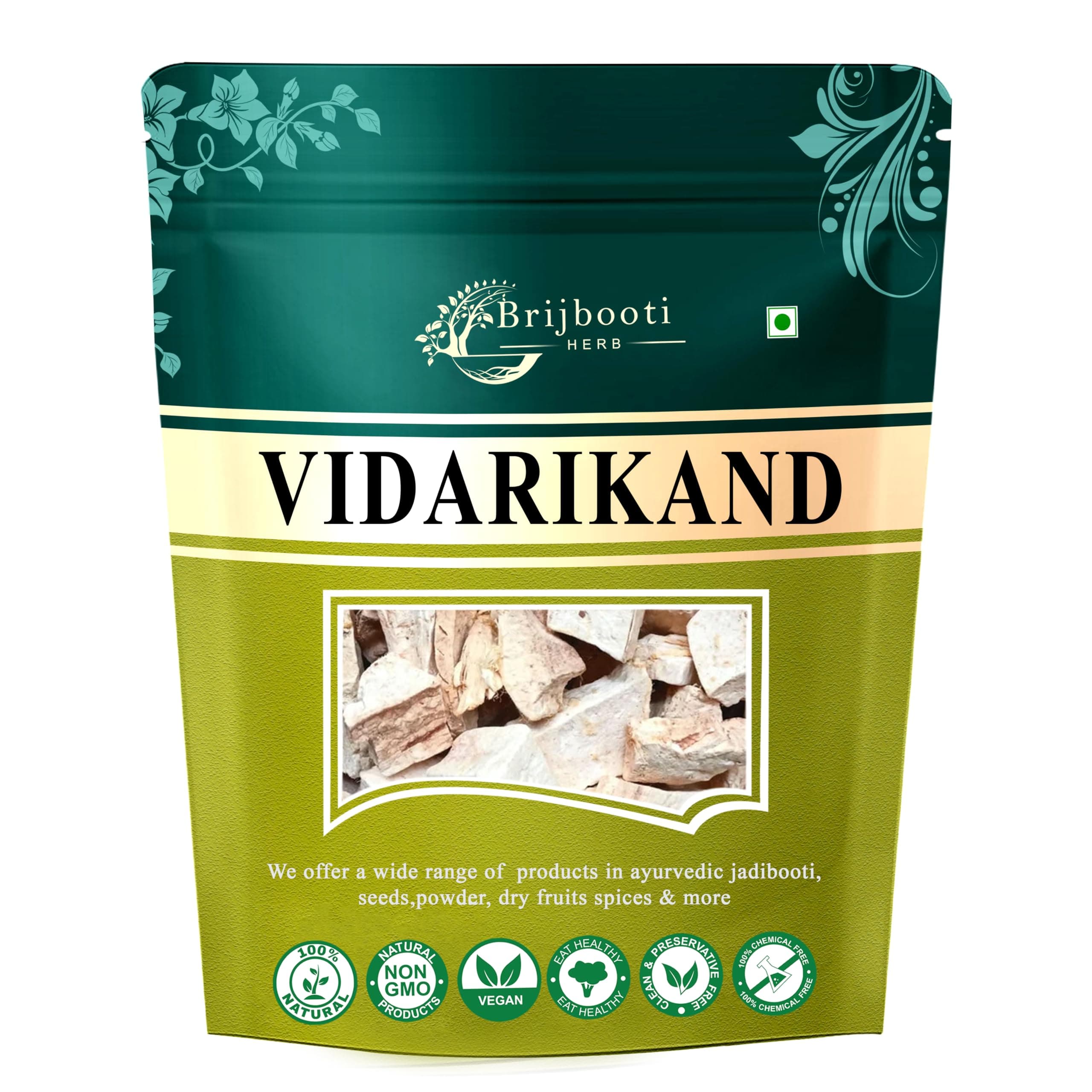 - BrijBooti Vidarikand Herbal Kudzu -(100 Gr) | (Pueraria tuberosa) Bidharikand Indian Kudju