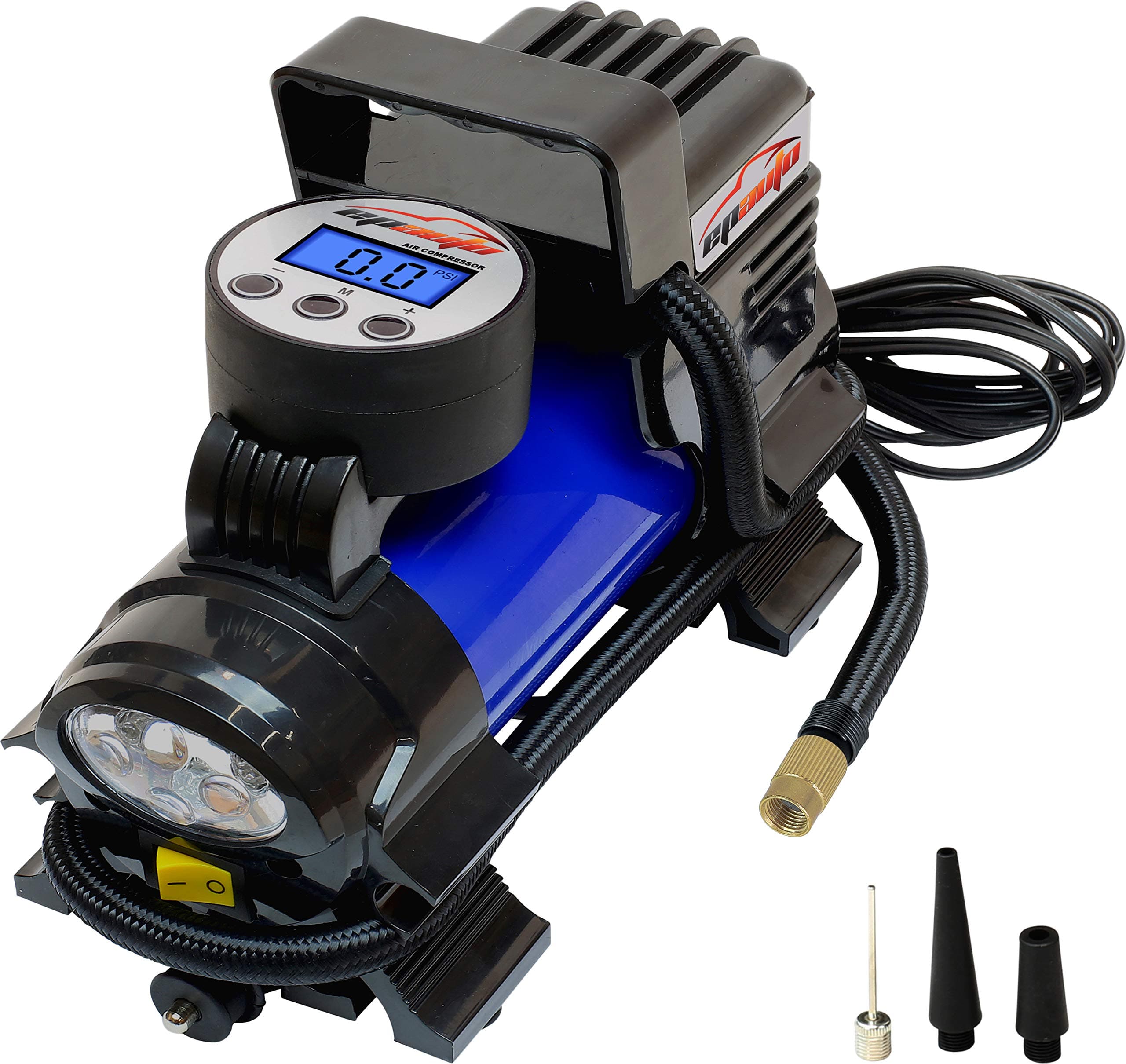 12v Dc Portable Air Compressor Pump, Digital Tyre Inflator by 100 Psi