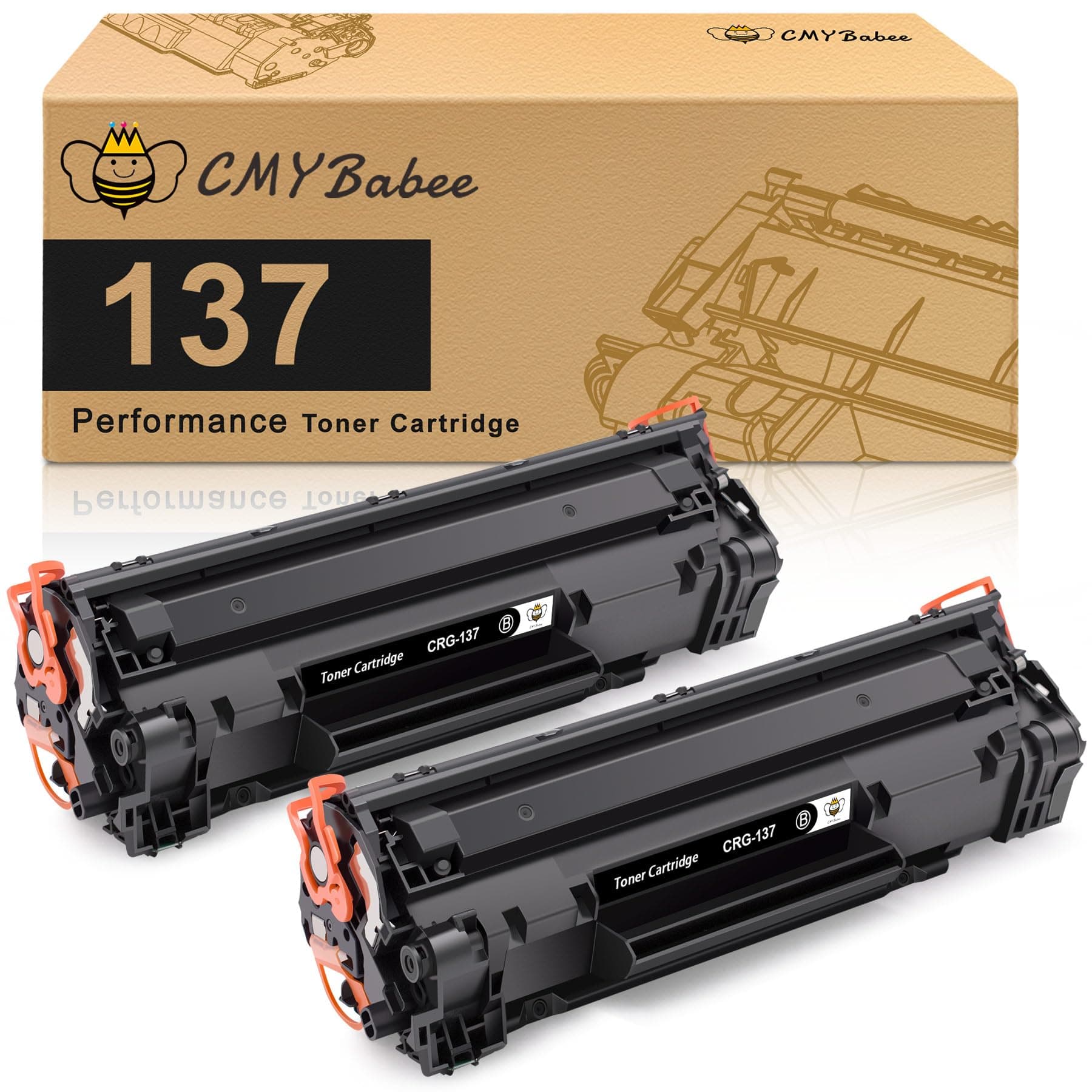 Compatible for Canon 137 Black Toner Cartridge Replacement for CRG137 ImageClass MF236n D570 LBP151dw MF247dw MF249dw MF232w MF242dw MF244dw MF216n MF227dw MF212w Printer Ink (2-Pack)