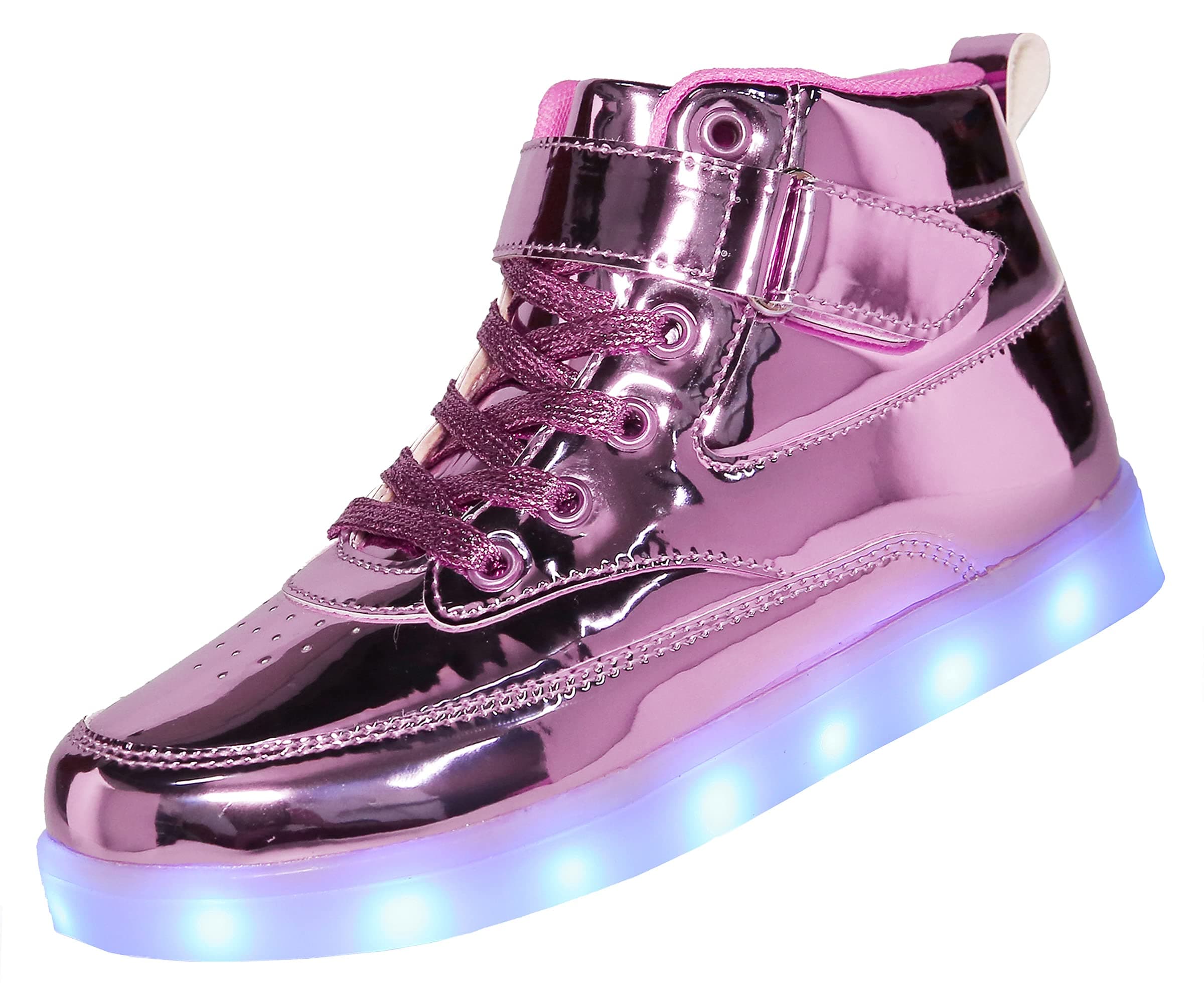 Kids LED Light up Shoes USB Charging Flashing High-top Sneakers for Boys and Girls Child Unisex