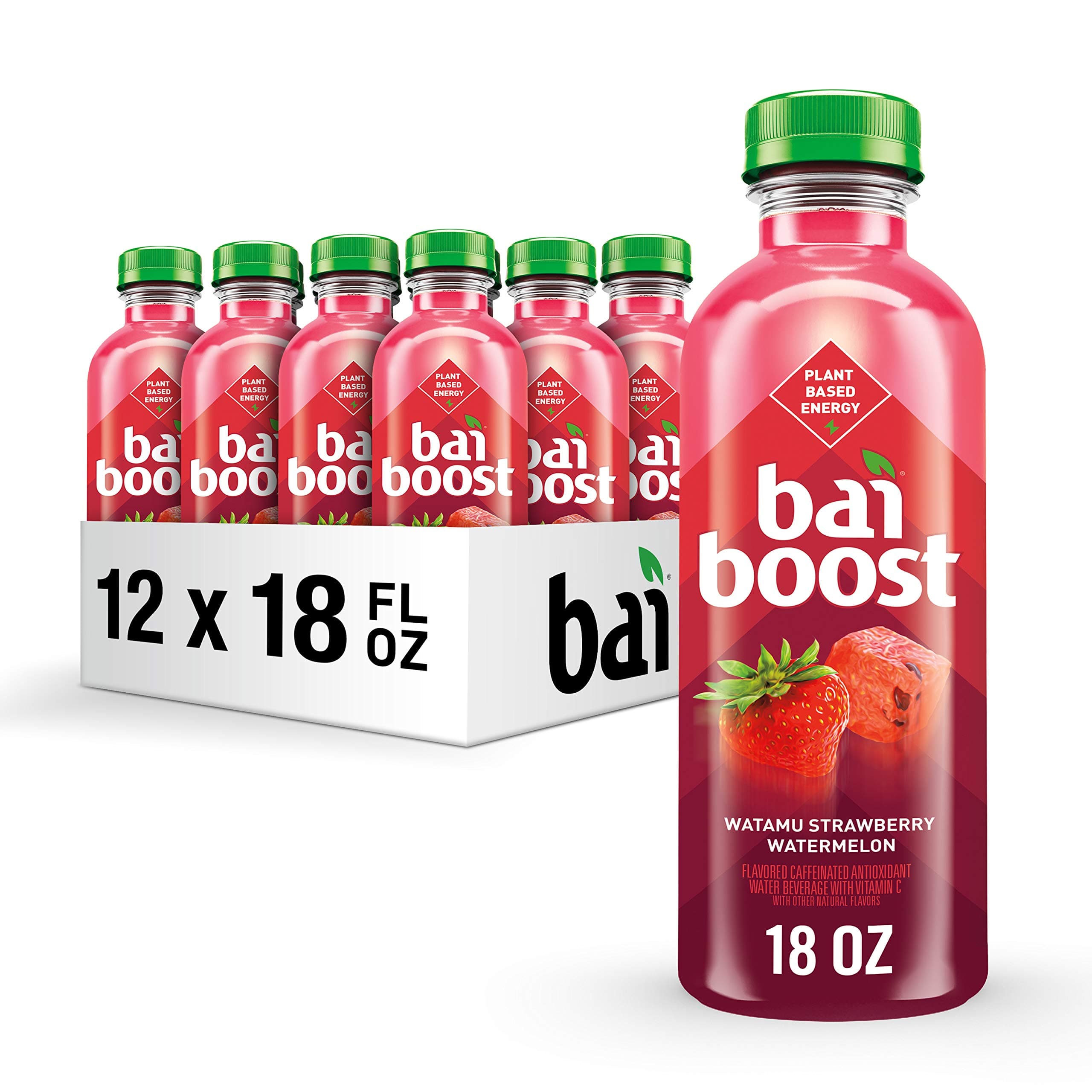 Boost Watamu Strawberry Watermelon, Antioxidant Infused Beverage, 18 fl oz bottle (Pack of 12)