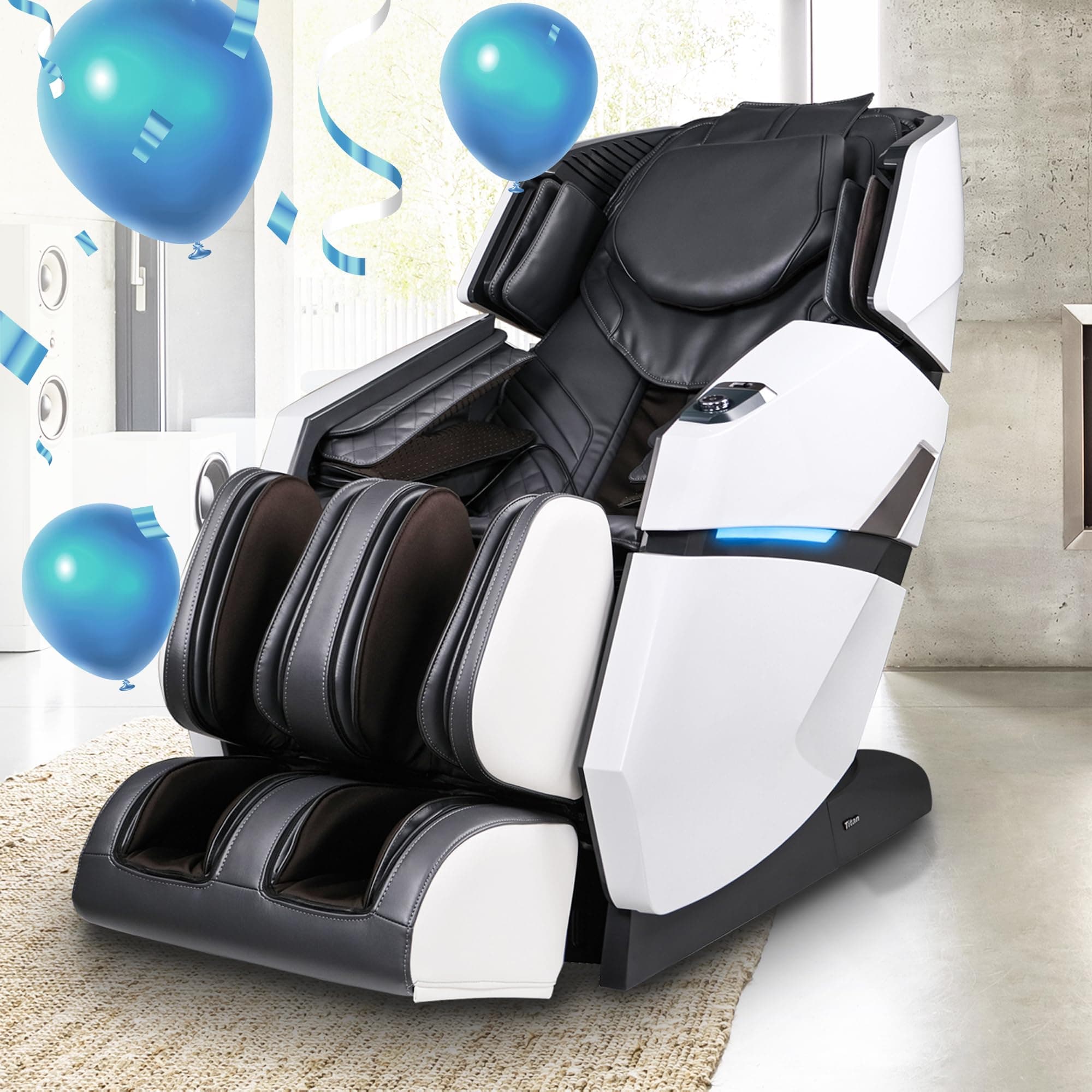 Osaki Titan Summit Flex | Gray | SL-Track Zero Gravity Full Body Massage Chair | Body Scanning | Lumbar and Calf Heating | Bluetooth Speaker | Space Saving | Full Body Airbag Compression