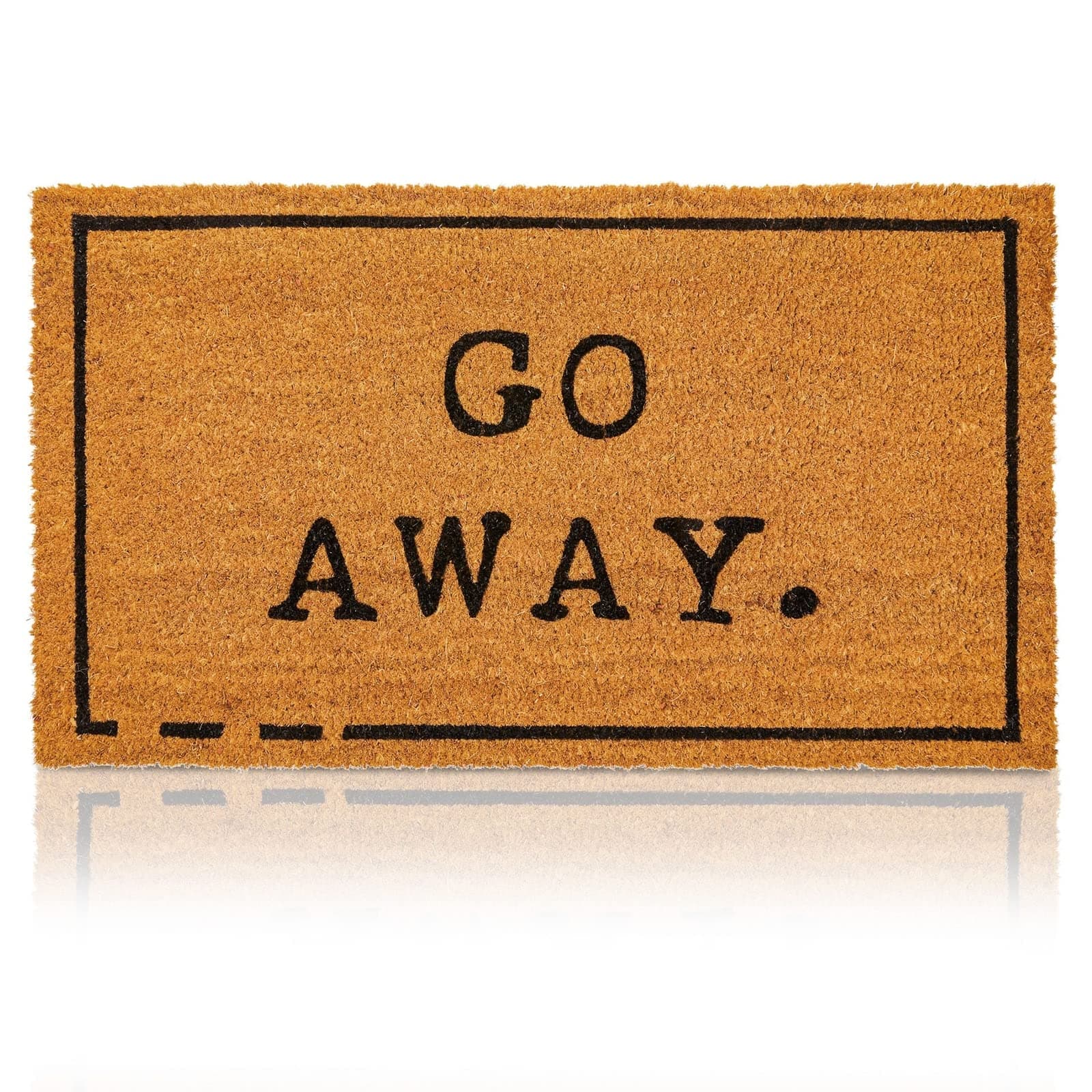 Juvale Go Away Doormat Funny Welcome Mat - 17 x 30 in, Natural Coir - Outdoor Welcome Mat & Doormat Outdoor Entrance