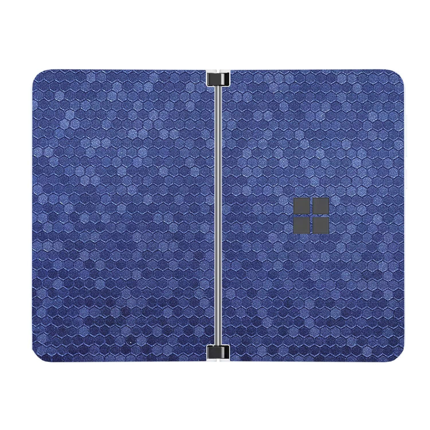 SopiGuard Sticker for Surface Duo Phone Edge-to-Edge Precision Vinyl Skin Wrap (Honeycomb Blue)