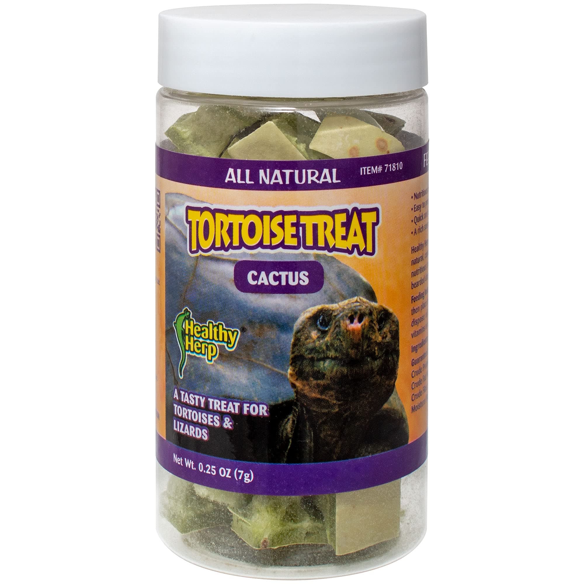 Healthy Herp Tortoise Treat Cactus - All Natural, Nutritious Turtle Food, Bearded Dragon Tank Accessories, Tortoise Habitat - for Bearded Dragons, Box Turtles, Aquatic Turtles - 0.25 oz (7.1g)