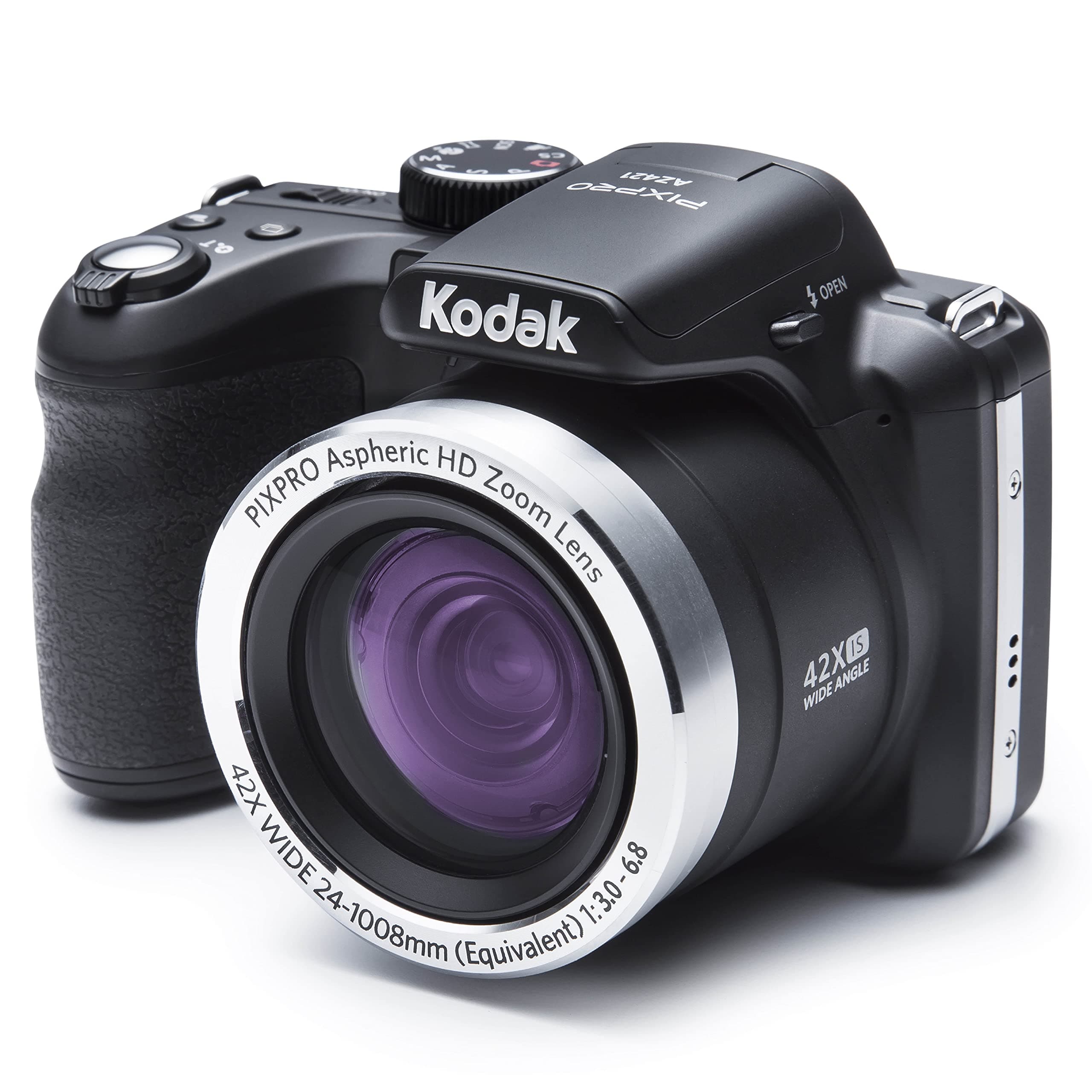 Kodak PIXPRO Astro Zoom AZ421-BK 16MP Digital Camera with 42X Optical Zoom and 3" LCD Screen (Black)