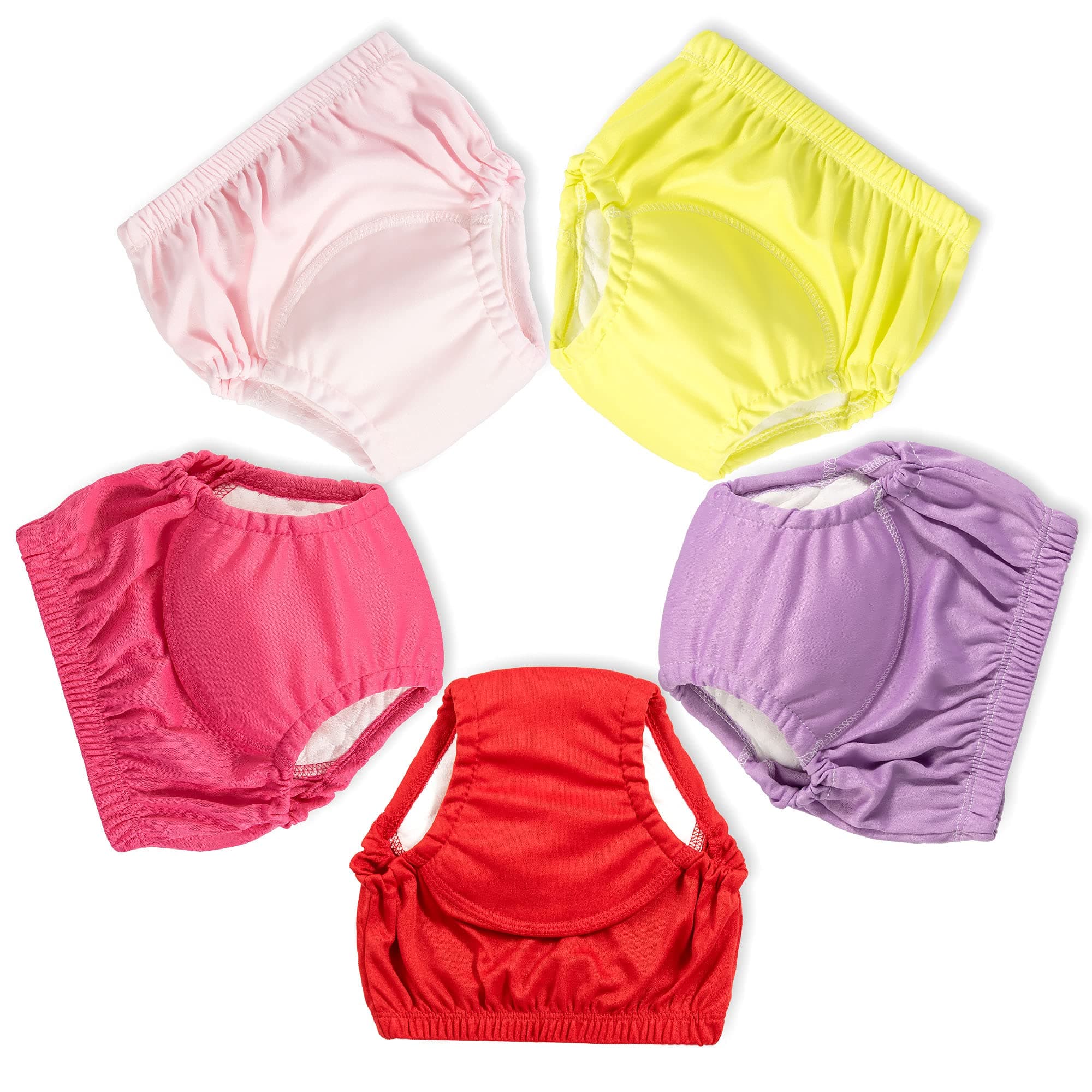 Baby Toddler 5 Pack Training Pants for Boys and Girls Assortment Potty Training Underwear Cotton Waterproof Pant