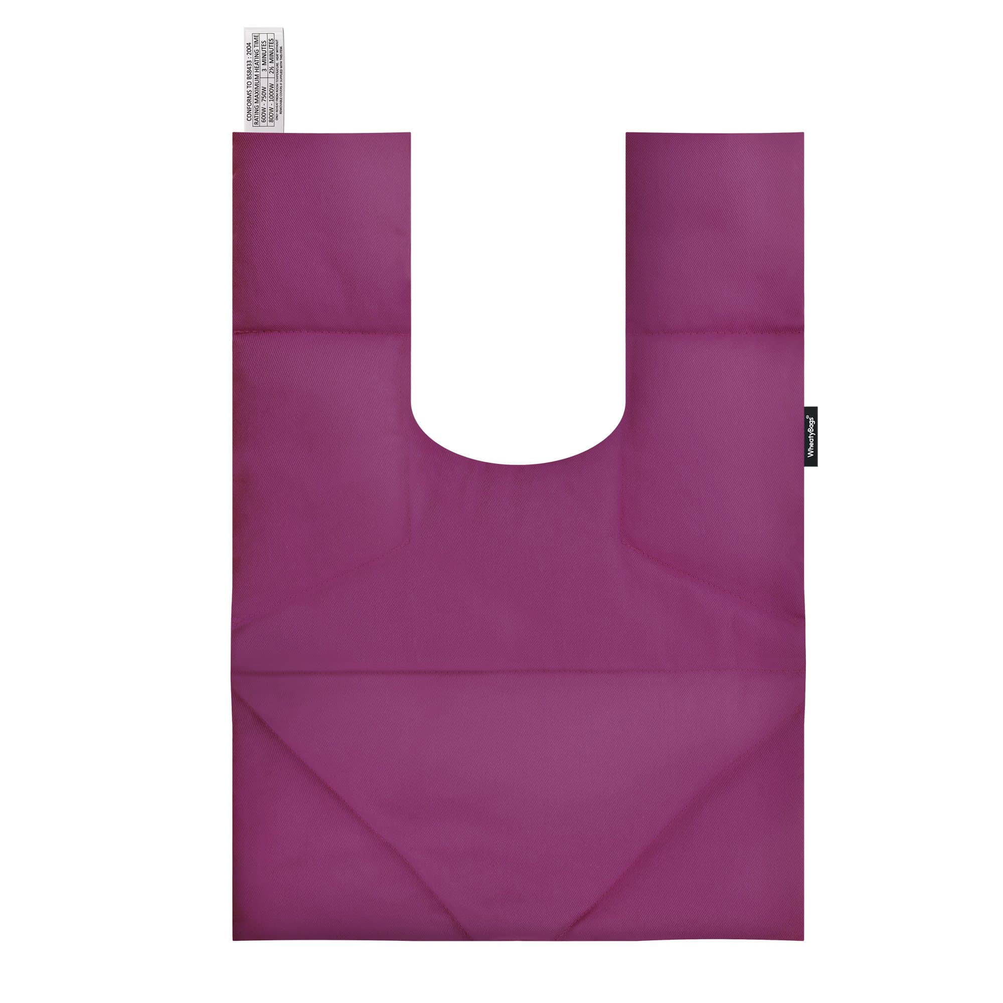 Wheat Bag Microwave Upper Shoulder and Back Heat Pack (or use as a Cold Pack) by WheatyBags® (Cotton Fabric - Purple)