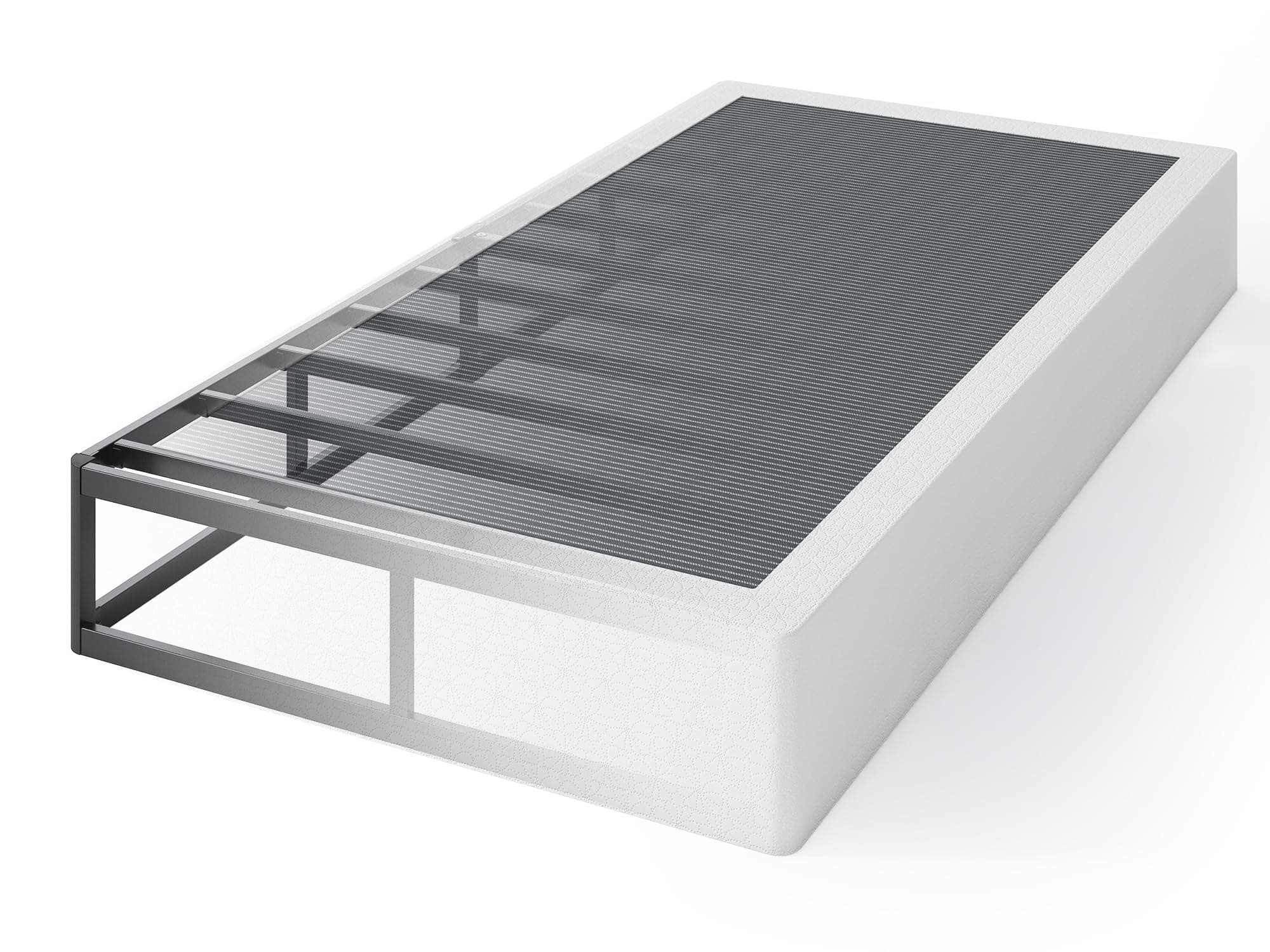 9 Inch High Profile Box Spring, Sturdy Metal Frame Mattress Foundation, Easy Assembly, Quiet & Noise-Free, Twin XL Size