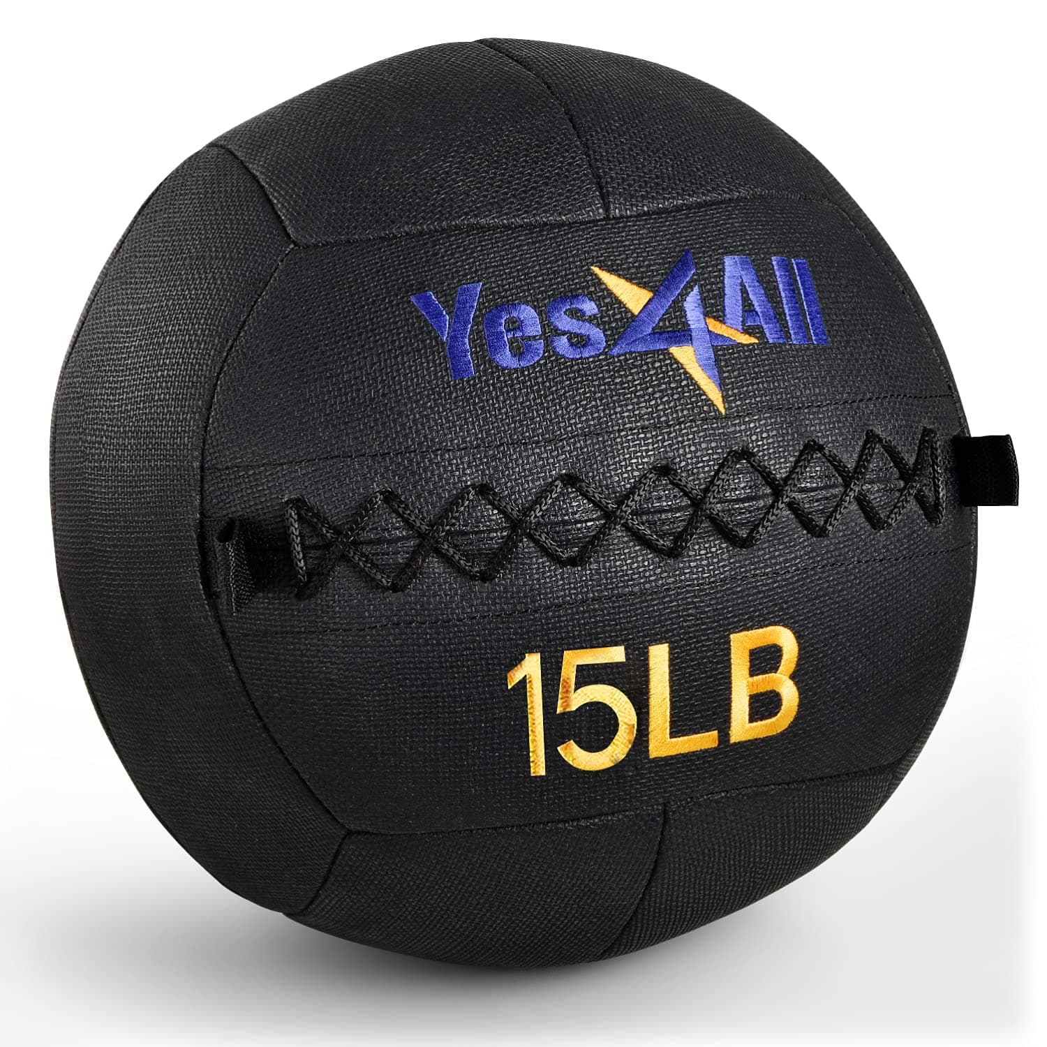 Yes4All Wall Ball, Soft Leather Weighted Iron Sand Ball for Dynamic Multifunctional Exercise, 6 LB - 30 LB
