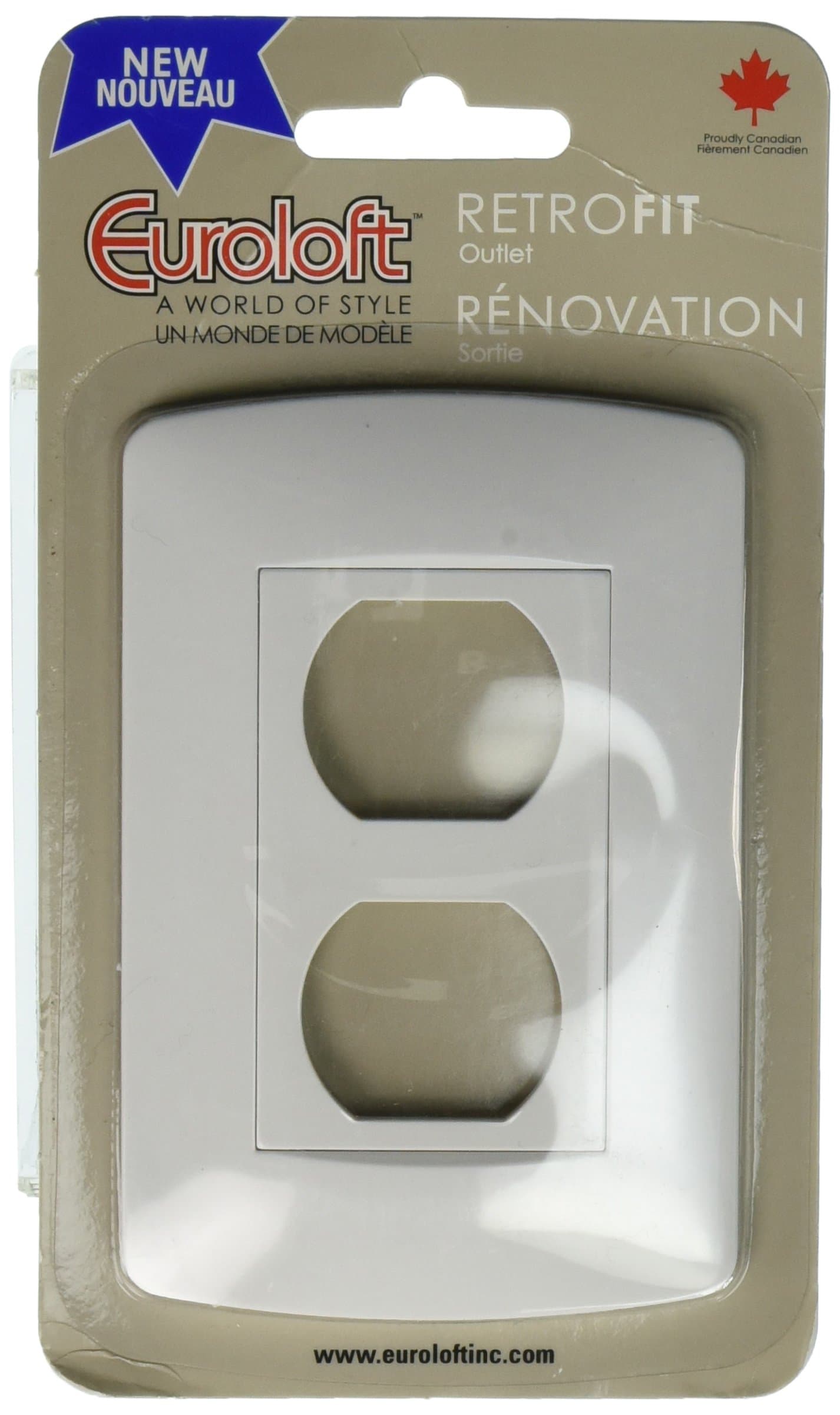 711995 Standard Decorative Lexan Receptacle Wall Plate Carded, White