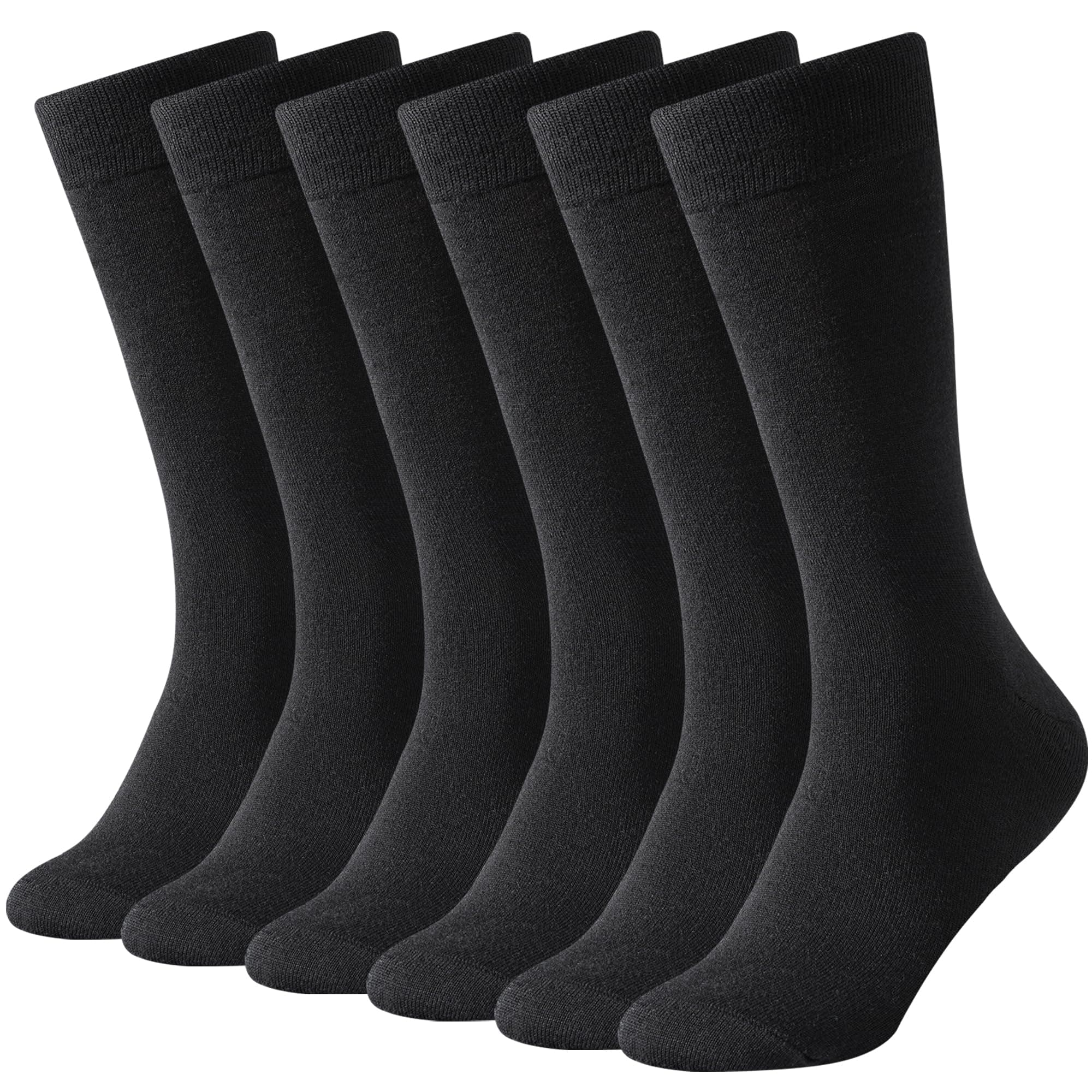 Thin Merino Wool Socks for Men, Mens Black Winter Thermal Wool Dress Crew Hiking Socks