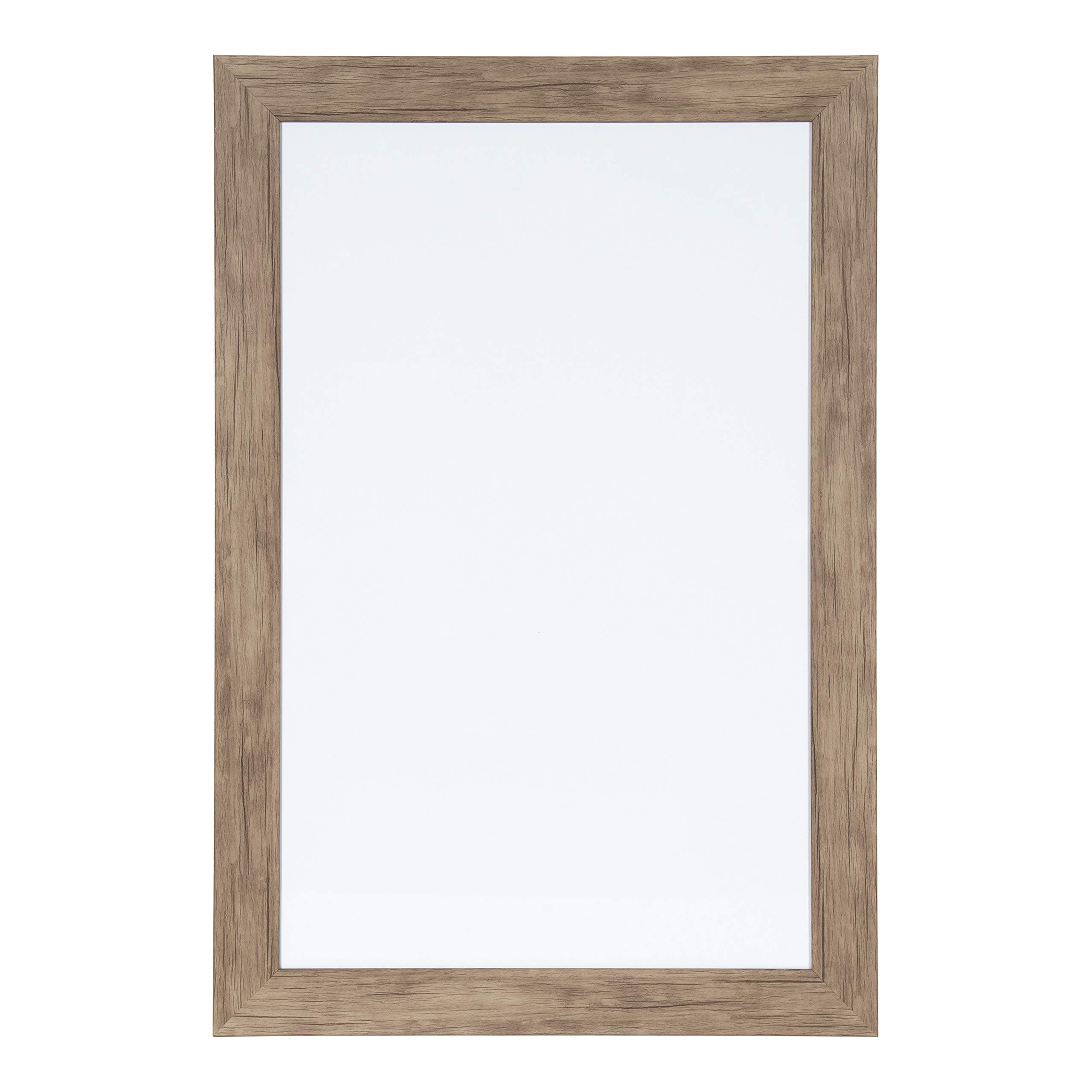 DesignOvation Beatrice Framed Magnetic Dry Erase Board, 18x27, Rustic Brown