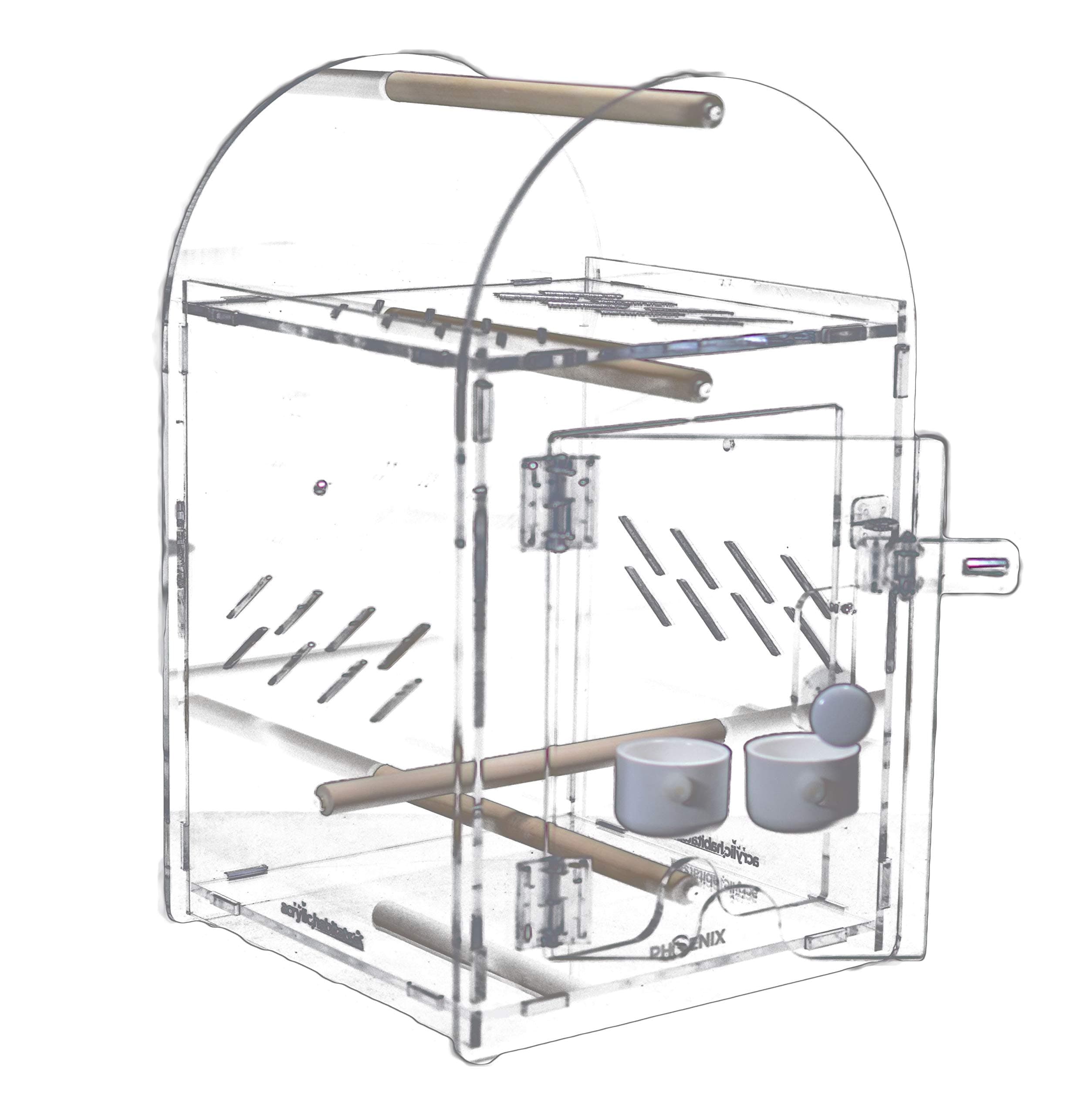 SOBAKEN Acrylicarrier 2 Bird Carrier
