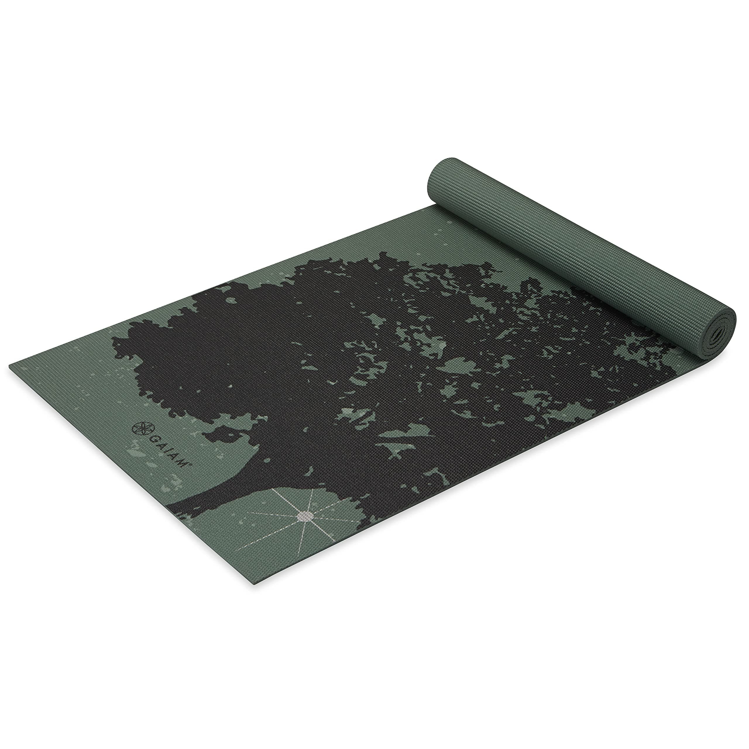 Gaiam Yoga Mat - Premium 6mm Print Extra Thick Non Slip Exercise & Fitness Mat for All Types of Yoga, Pilates & Floor Workouts (68"L x 24"W x 6mm Thick)