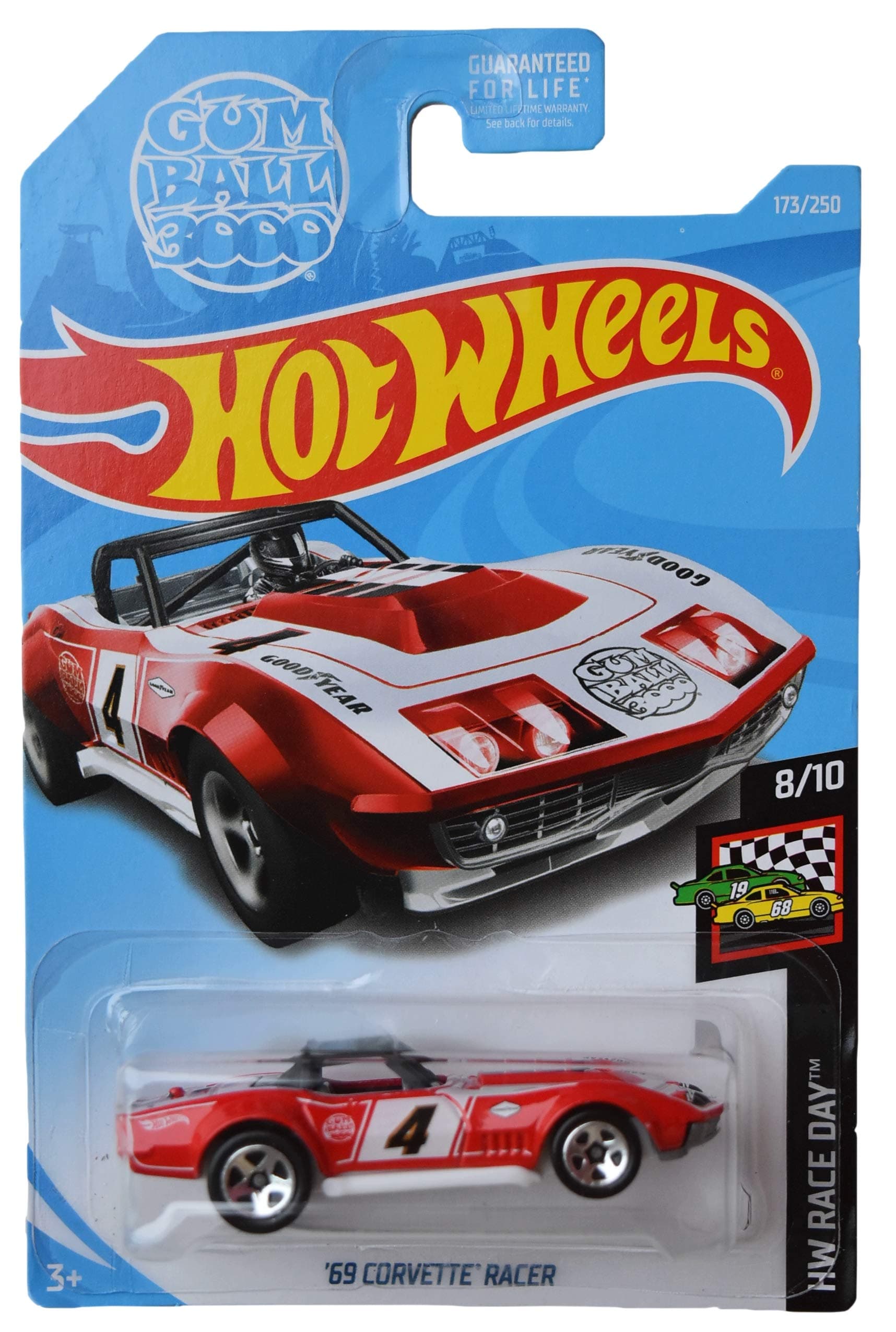 Race Day Series 8/10 '69 Corvette Racer 173/250, red