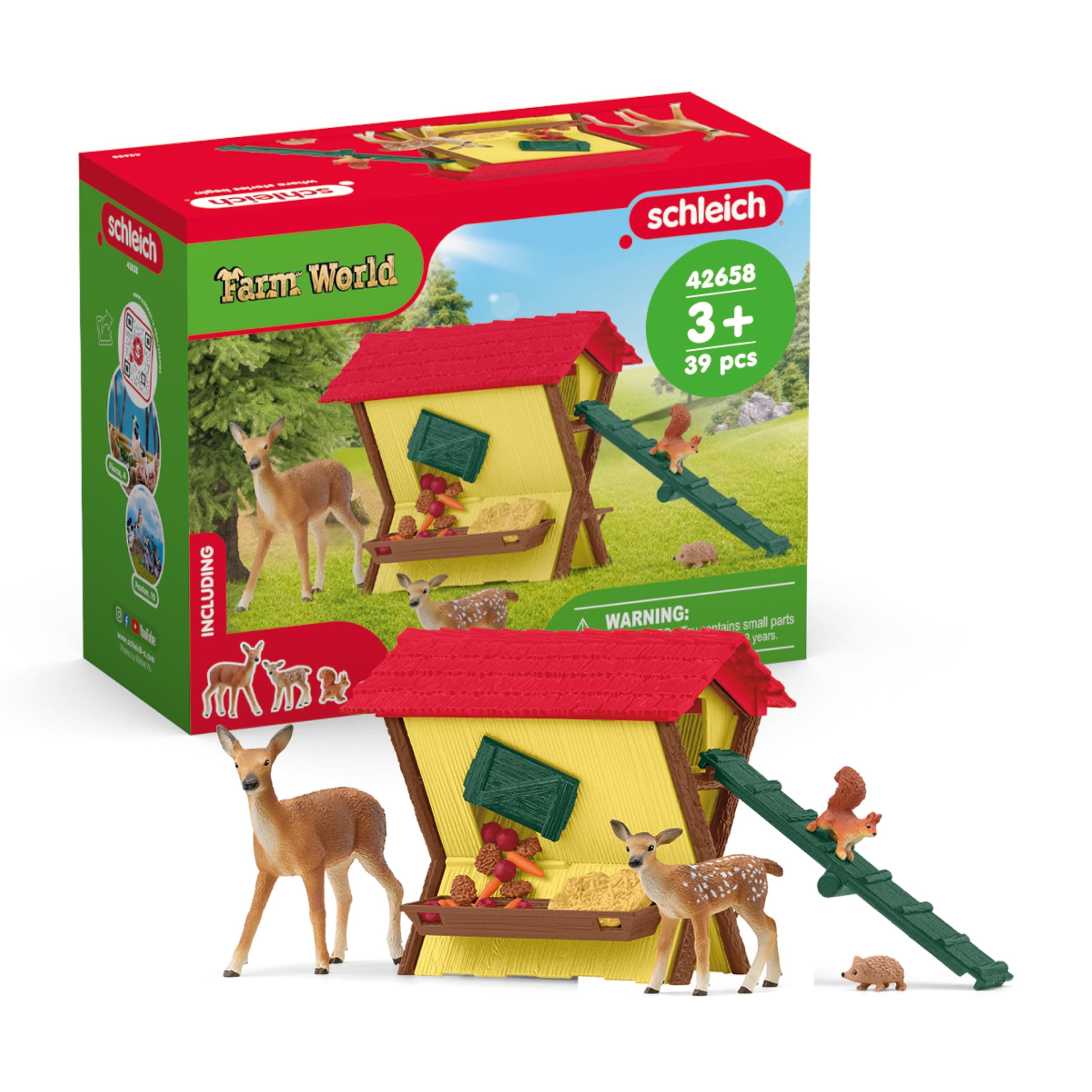 Feeding the Forest Animals Set - Detailed Animal Figurines with Accessories, Includes Deer, Fox, Rabbit, and More, Perfect for Kids and Collectors, Ideal Gift for Ages 3+