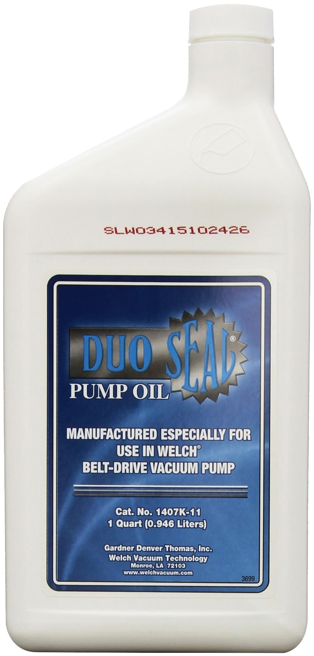 Welch Vacuum 1407K-11 Duo Seal Oil, 1 Quart