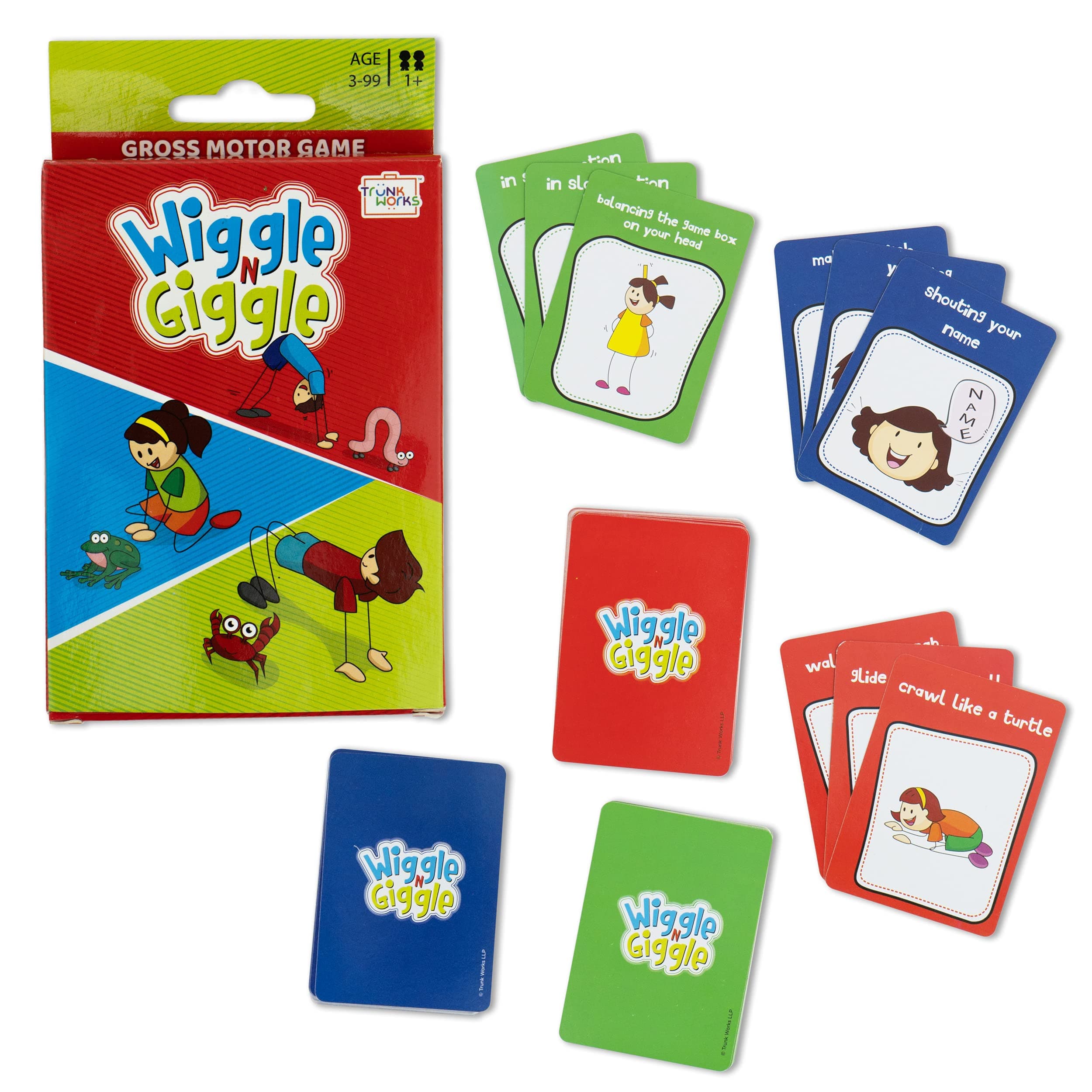 Wiggle N Giggle Travel Card Game | Motor Skills | Animal Movements | Fun Physical Activity for Kids Ages 3 4 5 6 +