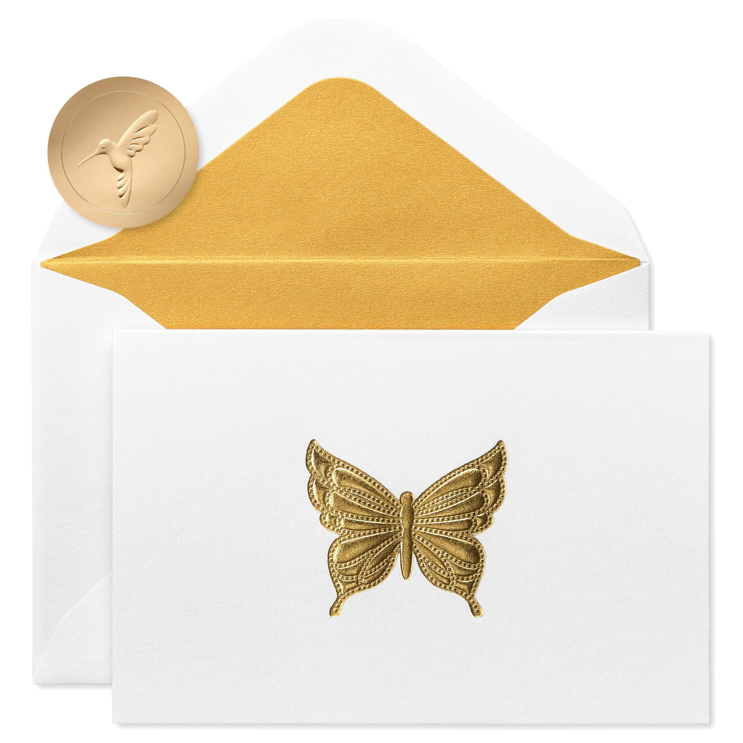 Blank Cards with Envelopes, Gold Butterfly (16-Count)
