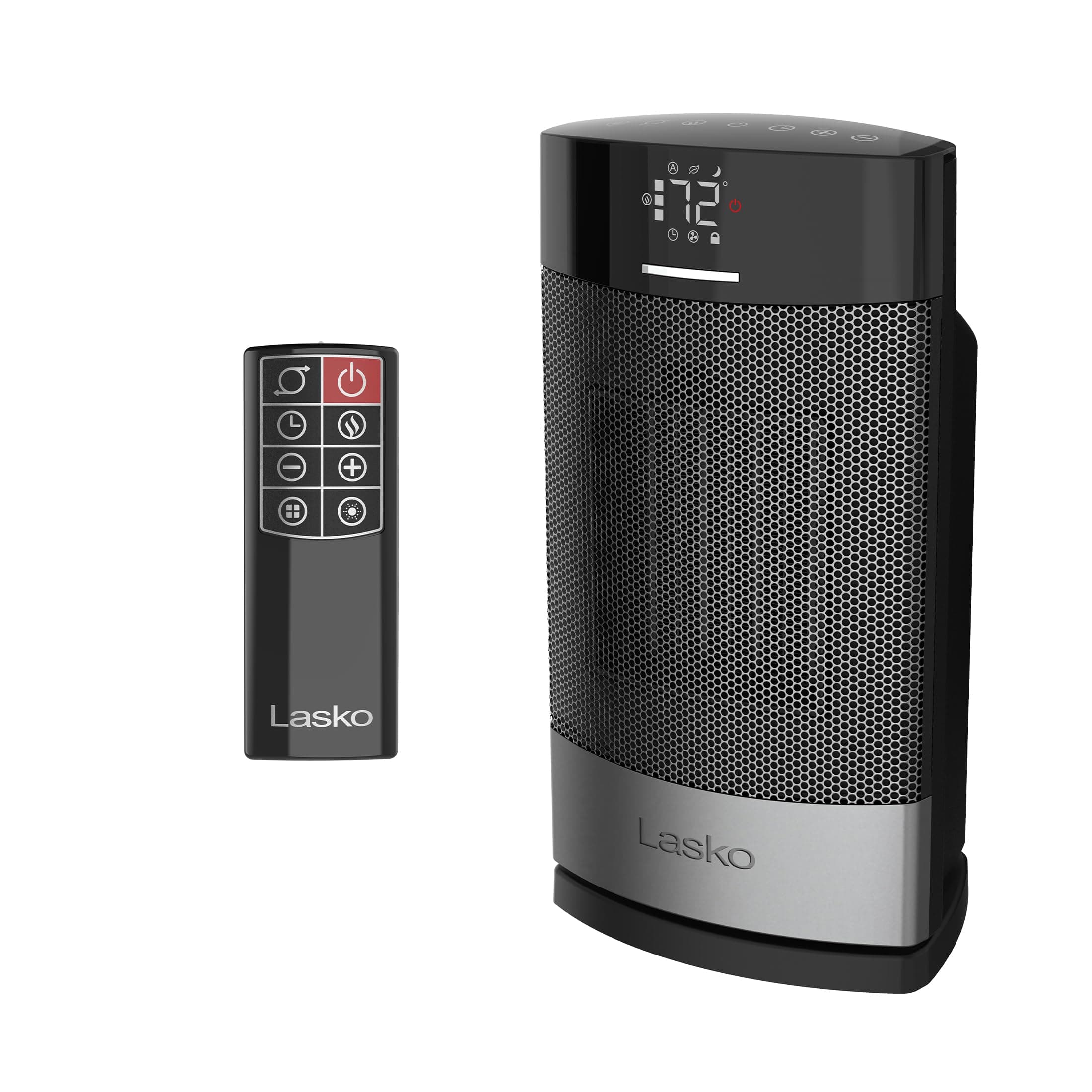 Lasko Ellipse 12" 1500-Watt Ceramic Tabletop Space Heater with Remote, Black