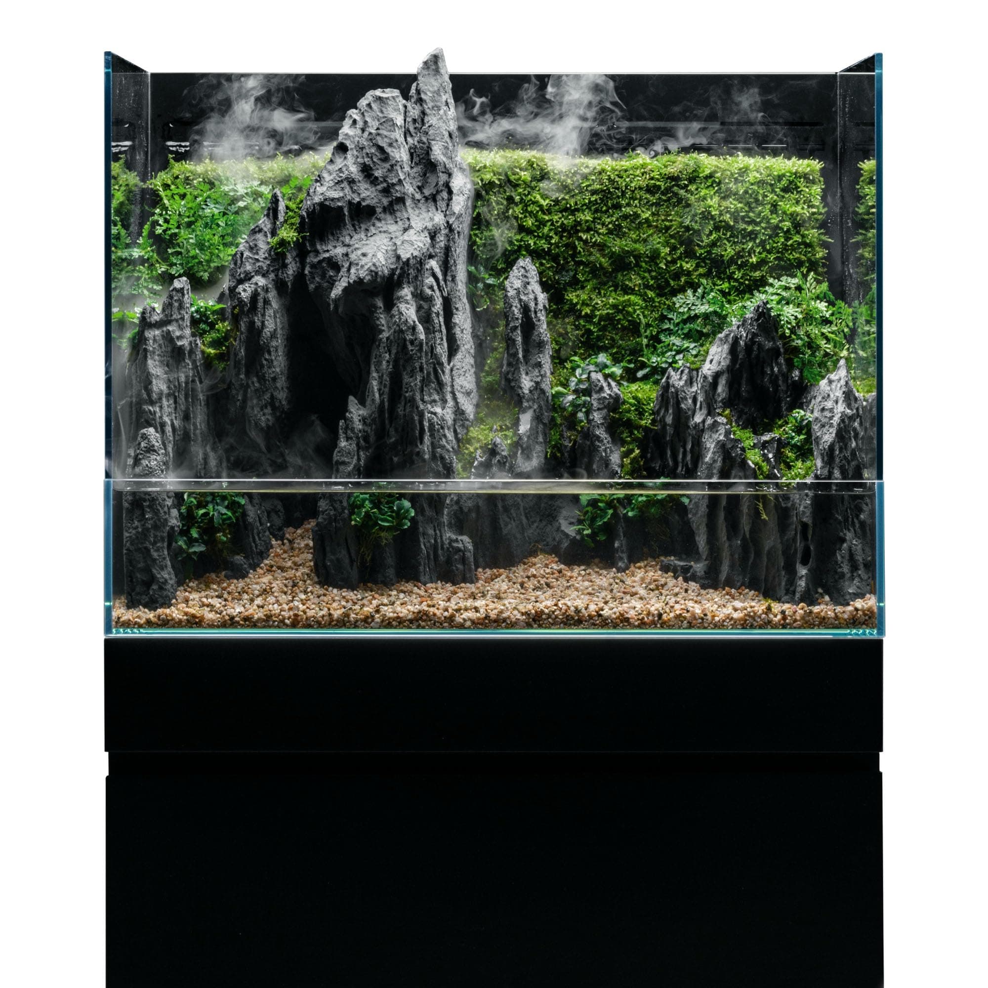 Ultum Nature Systems Foresta Integrated Paludarium Tank - All in One Aquarium w/Waterfall, Mist Maker, Water Pump, Modern Fish Tank w/Filtration for Aquatic Plants - 23.62" x 14.17" x 17.72" - 60E