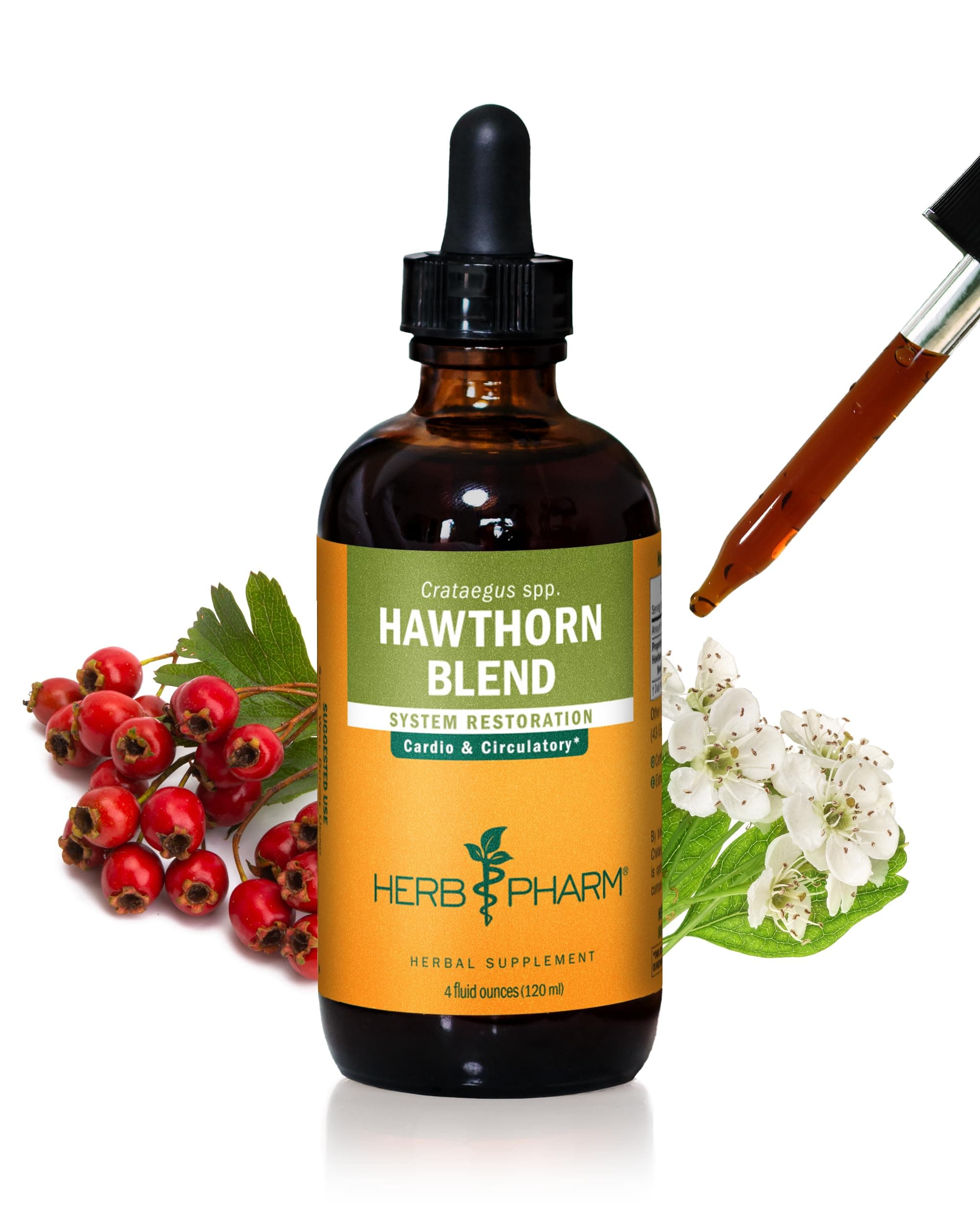 Herb Pharm Hawthorn Blend Liquid Extract for Cardiovascular and Circulatory Support - 4 Ounce