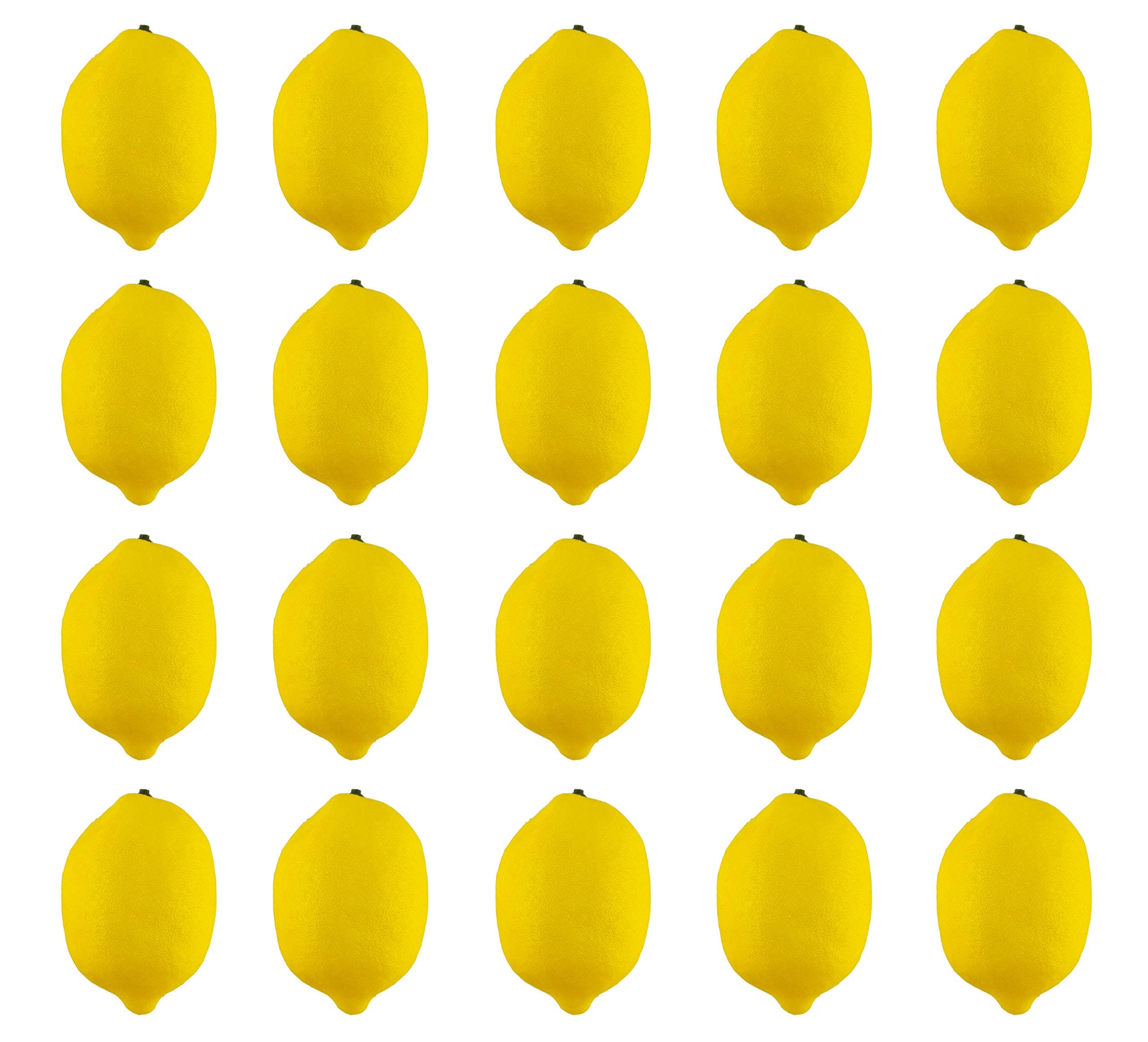 Artificial Lemons Simulation Lifelike Small Lemons Fake Fruit for Home Kitchen Wedding Party Decoration Photography 20pcs Set (Yellow)