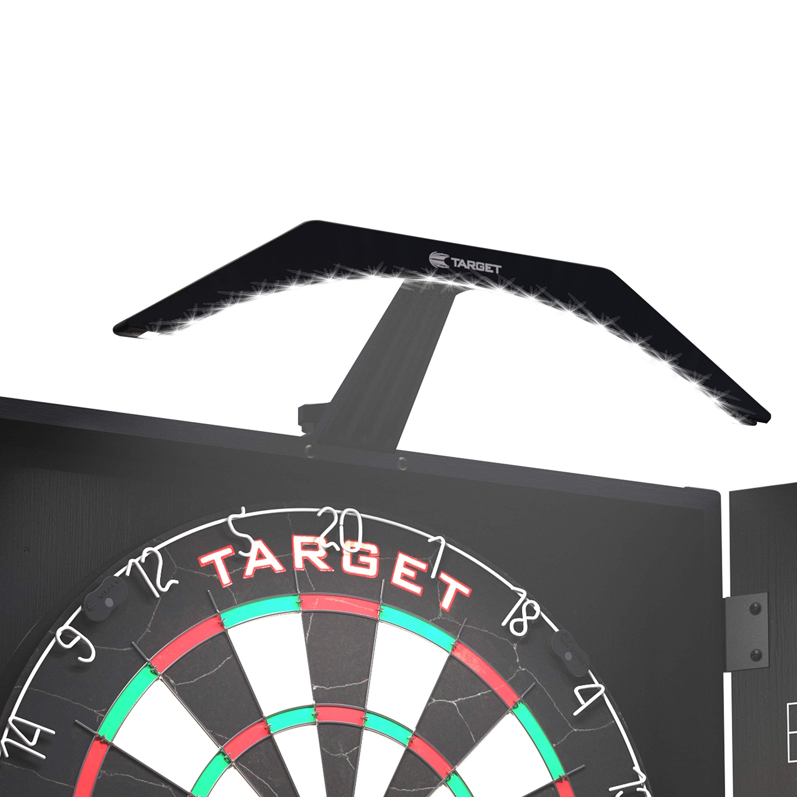 Target Darts Arc Dartboard Cabinet Lighting System,Black With White LED