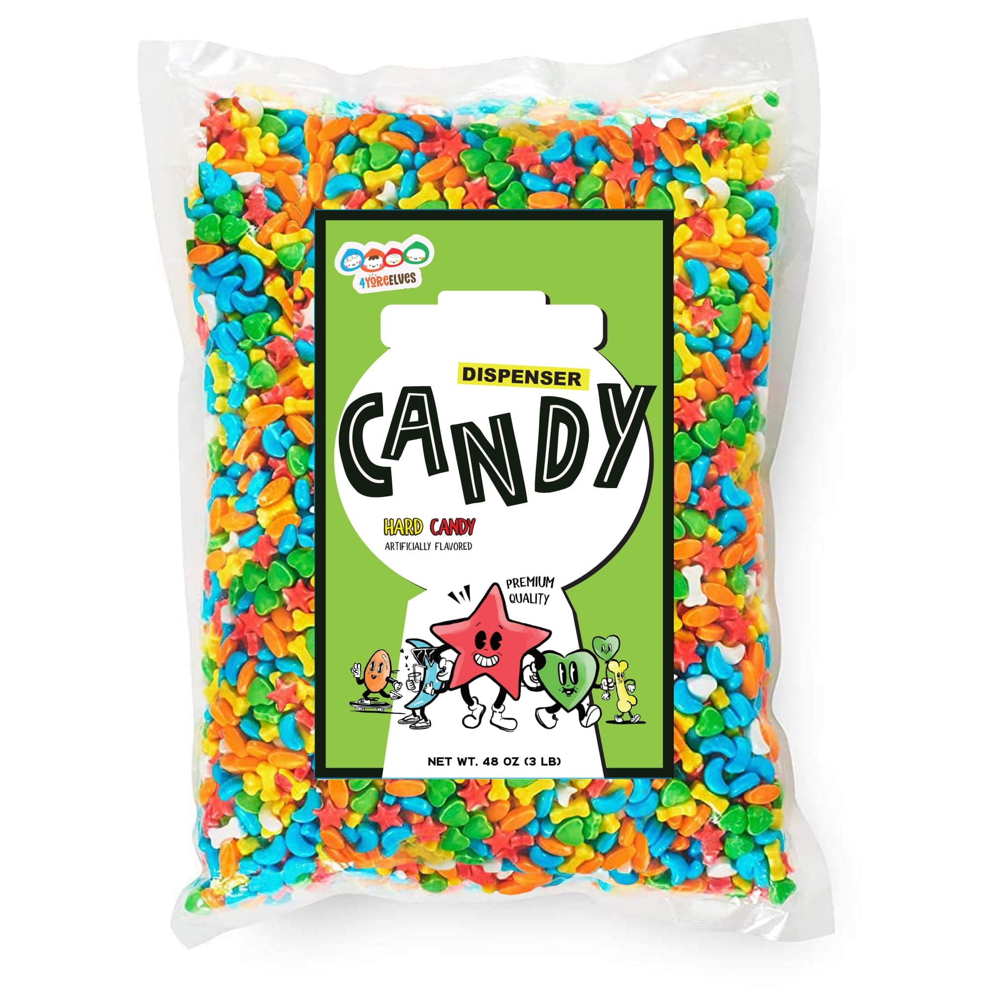 Wee Winkers 3lb of Bulk Candy for Candy Machine, The Perfect Filler for your Easter Party, Fruit-Flavored Assorted Shapes, Retro Style Hard Candy for your Gumball Machine, Party or Candy Buffet, by 4YoreElves
