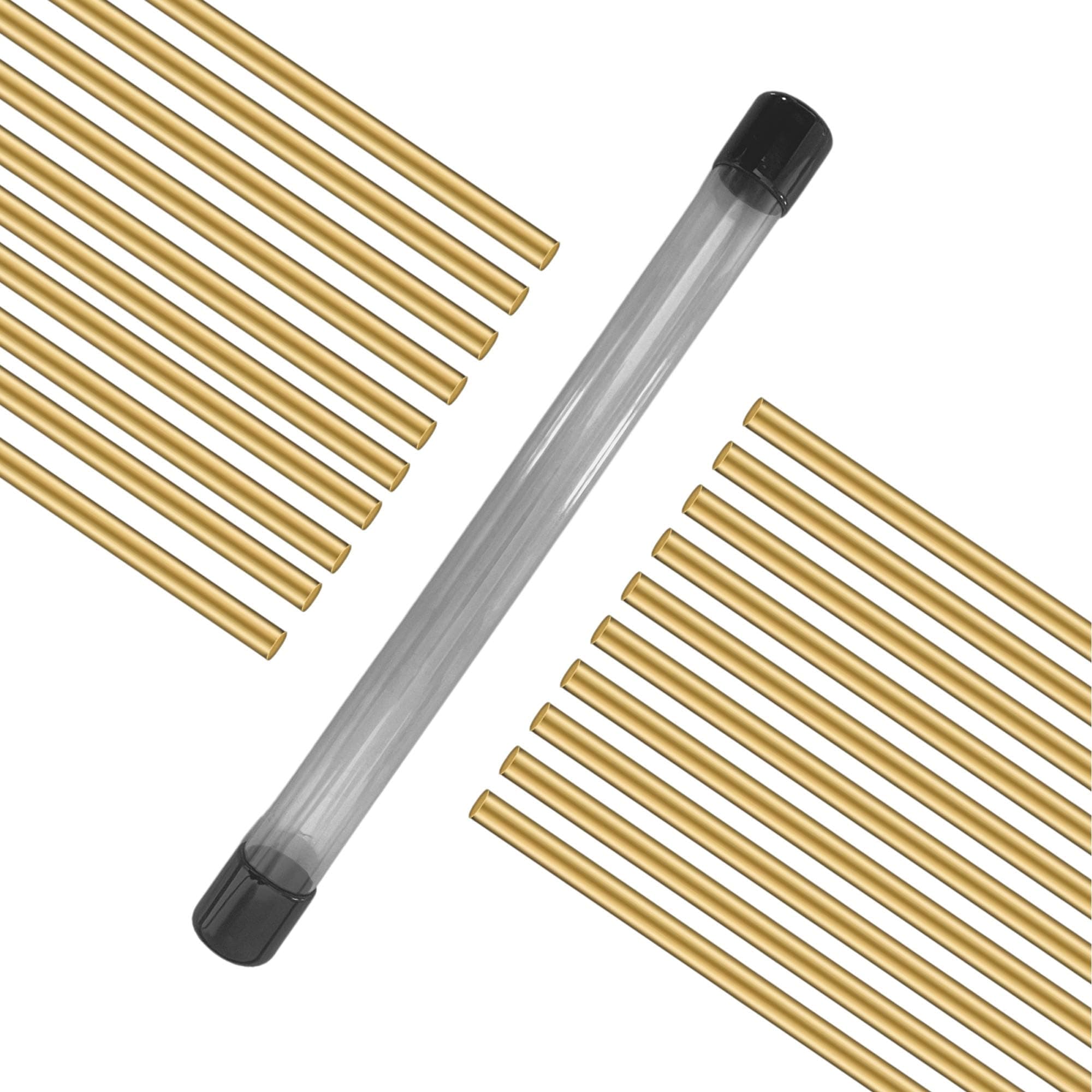 Brass Brazing Rods - 1/16" x 13", 20 Sticks, Solid Low Temp Welding Rods for DIY Craft, Appliance Repair