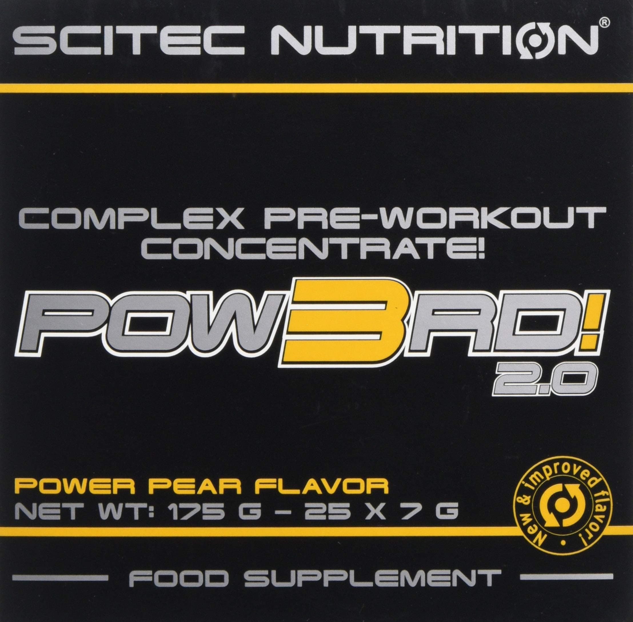 Scitec Nutrition Pow3rd! 2.0 Complex Pre-Workout Concentrate, Power Pear