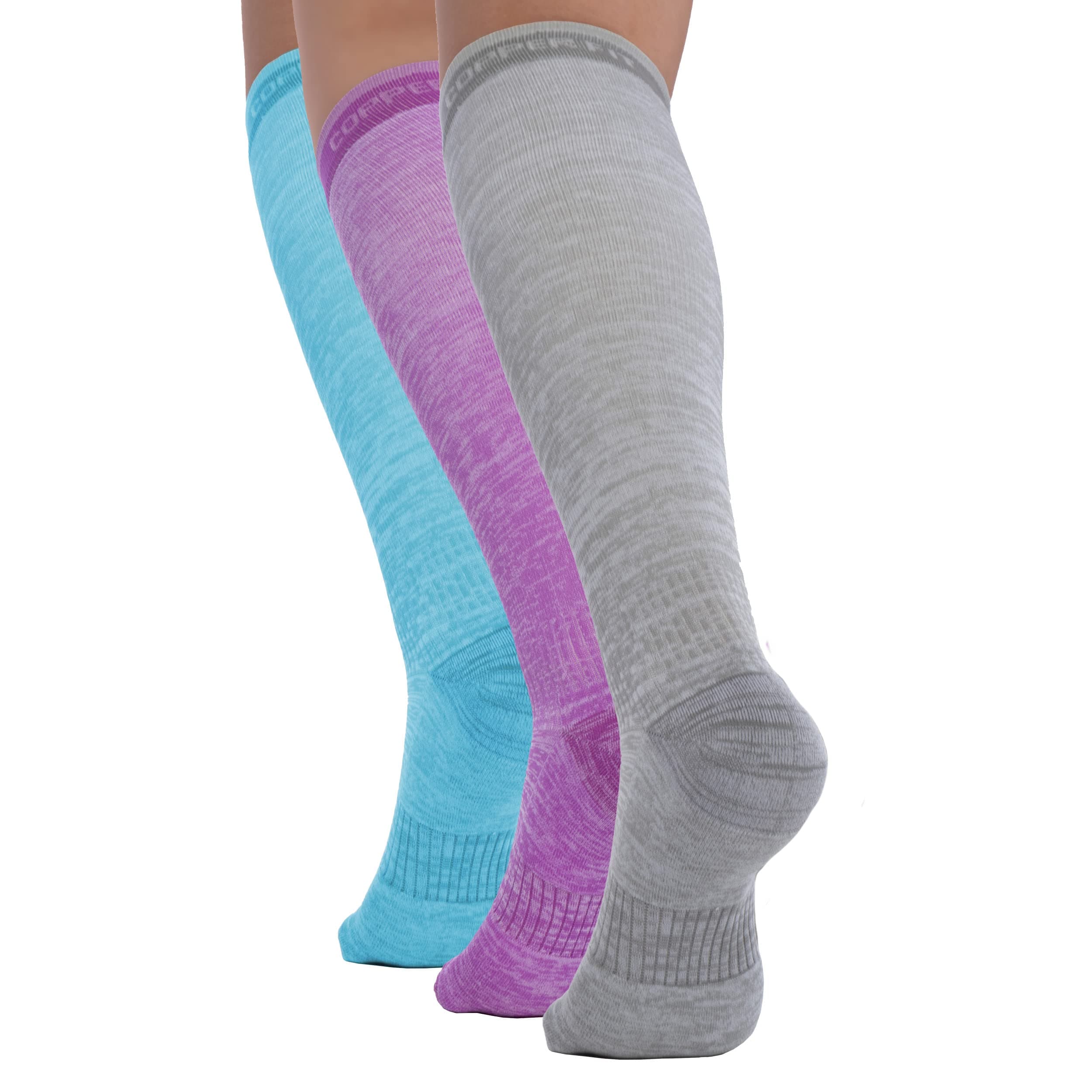 Copper Fit Women's Knee High Socks, Assorted Colors, S-M (Pack of 3)