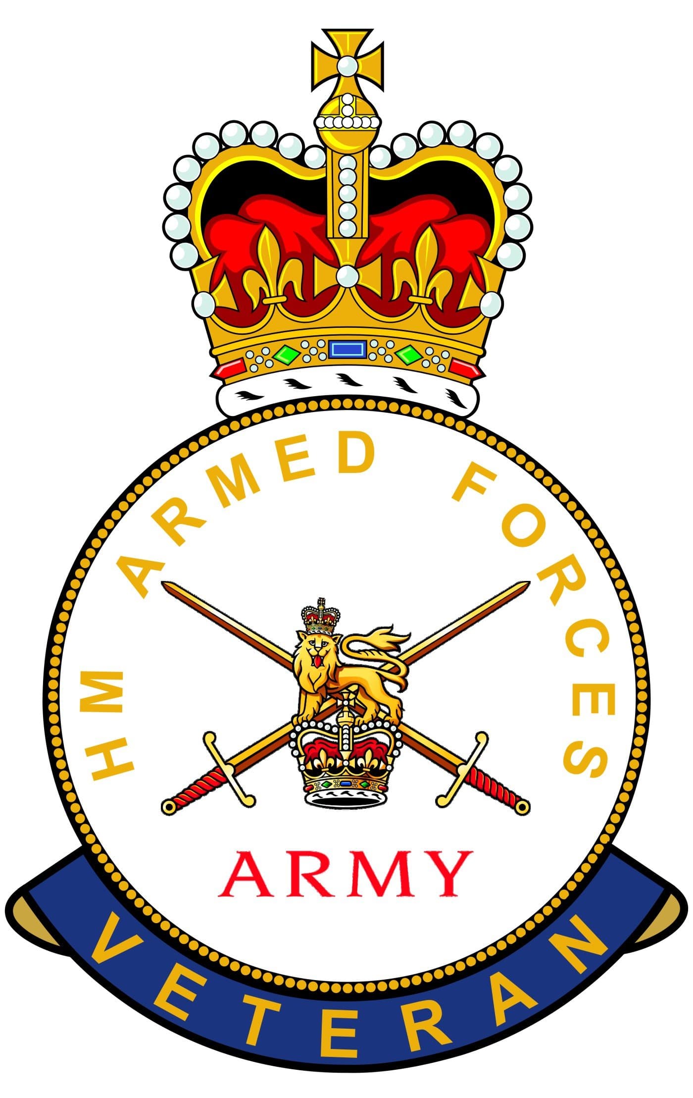 The Quartermaster Online British Army HM Armed Forces Veterans Inside Car Window Clear Cling Sticker