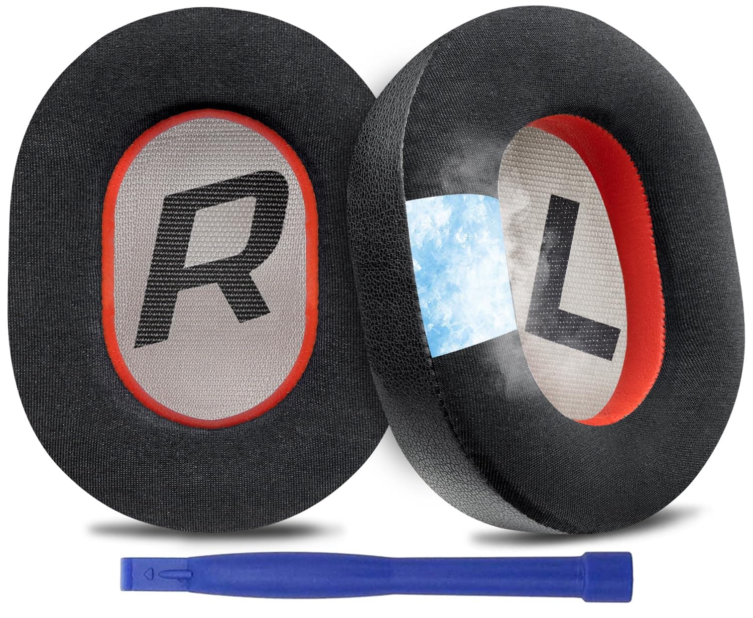 SOULWIT Cooling Gel Earpads Replacement for Plantronics BackBeat Pro 2, Voyager 8200 UC Headphones, Ear Pads Cushions with High-Density Noise Isolation Foam (Black+Red)