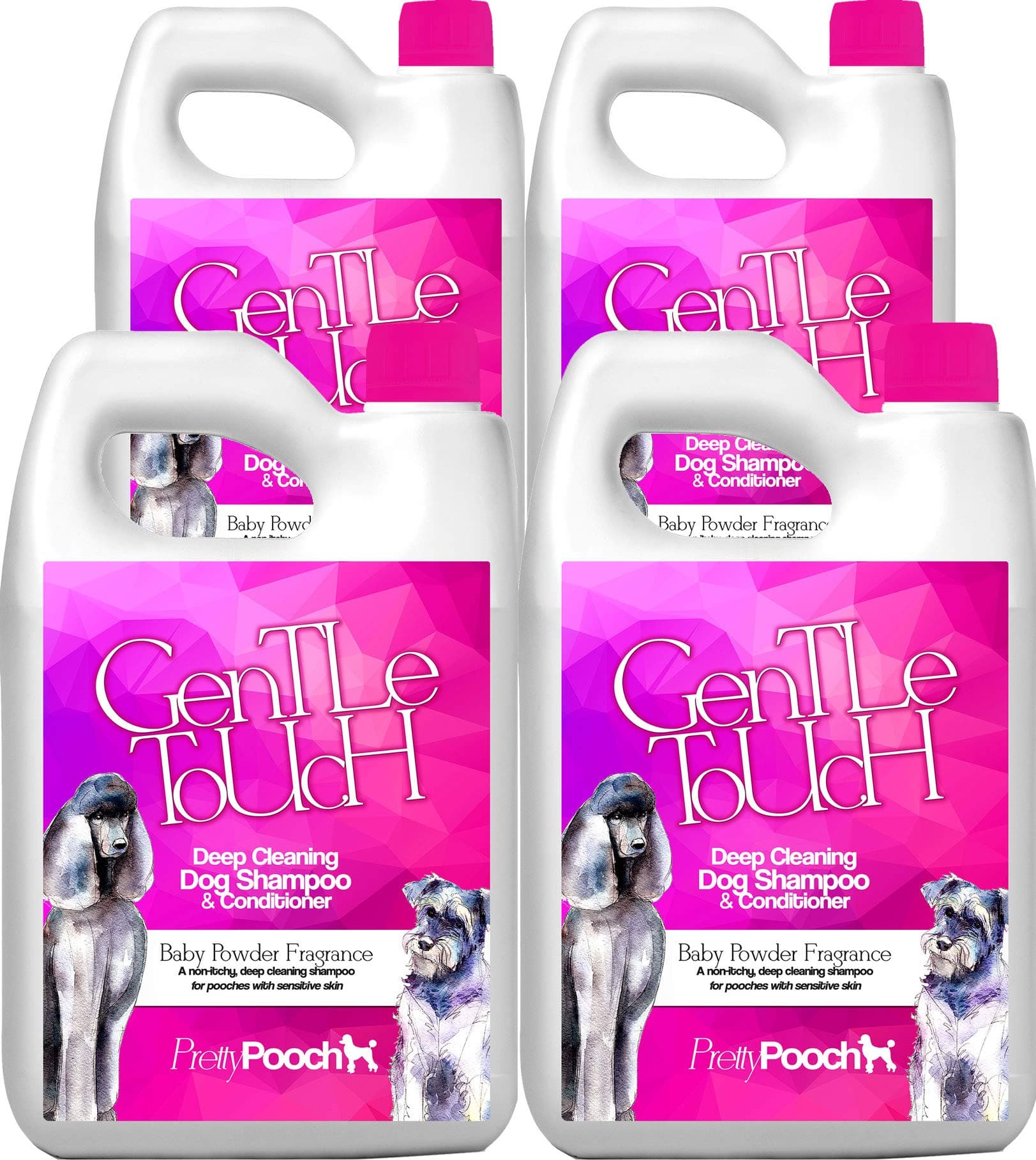 Pretty Pooch Gentle Touch Dog Shampoo & Conditioner - 20 Litres (Baby Powder Fragrance) - A Non-itchy, Professional Deep Cleaning Shampoo for Dogs with Sensitive Skin! Made in the UK