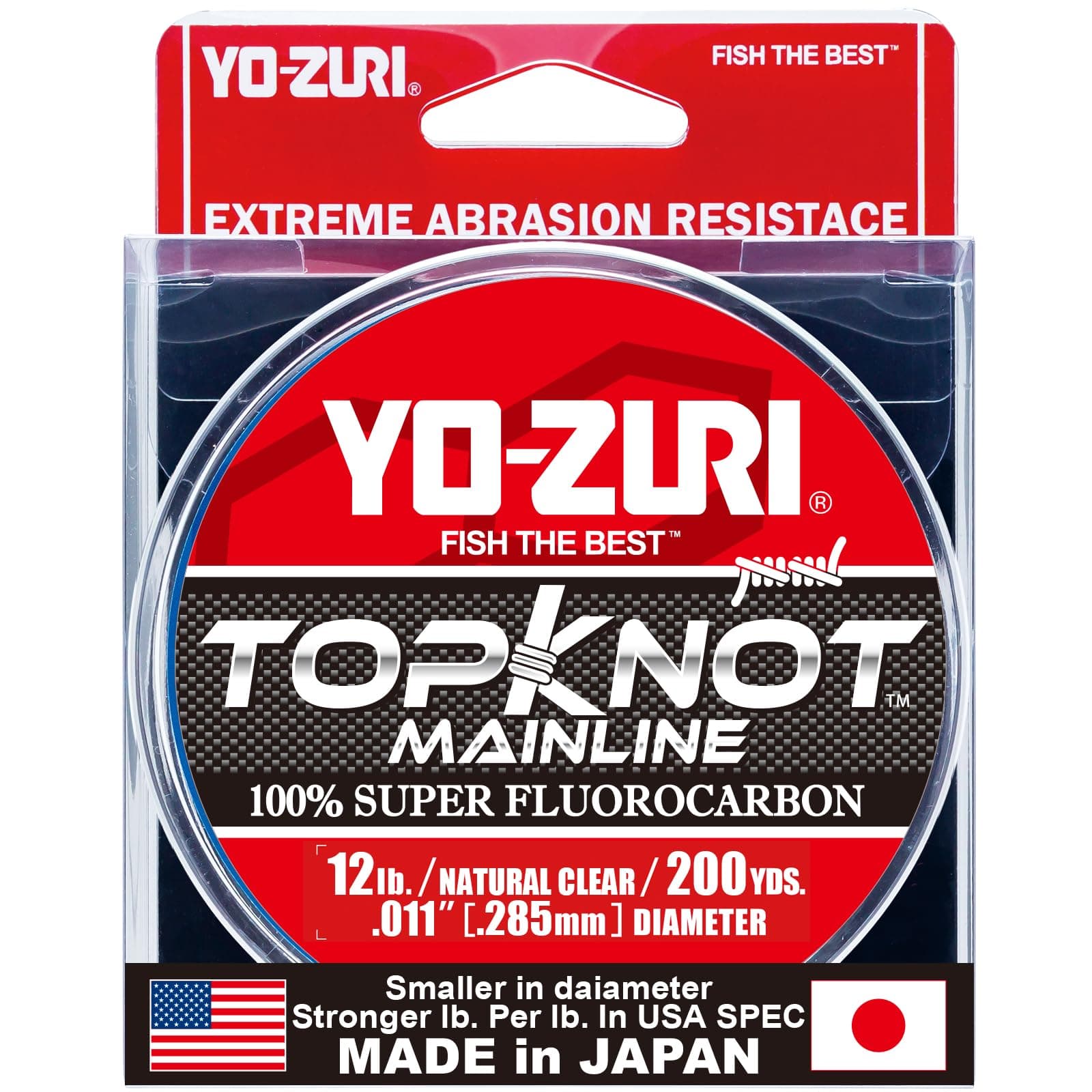 Yo-Zuri Topknot Mainline Natural Clear 200 Yards Fluorocarbon Fishing Line