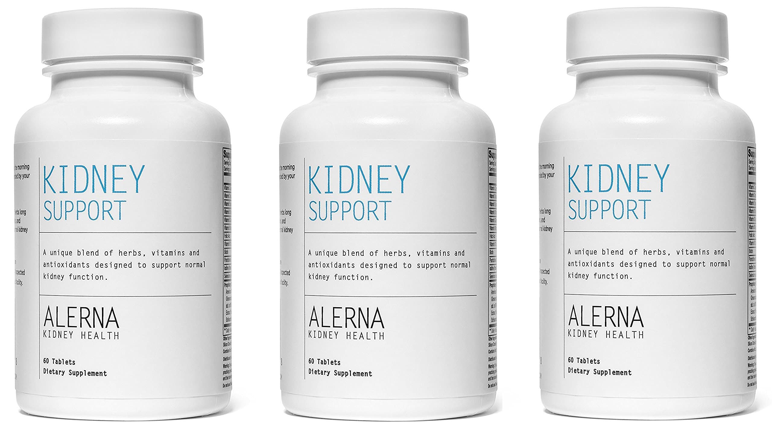 Alerna: Kidney Support (3 Bottles), Supports Normal Kidney Function with Celery Extract, Astragalus, Holy Basil Extract, and Gravel Root