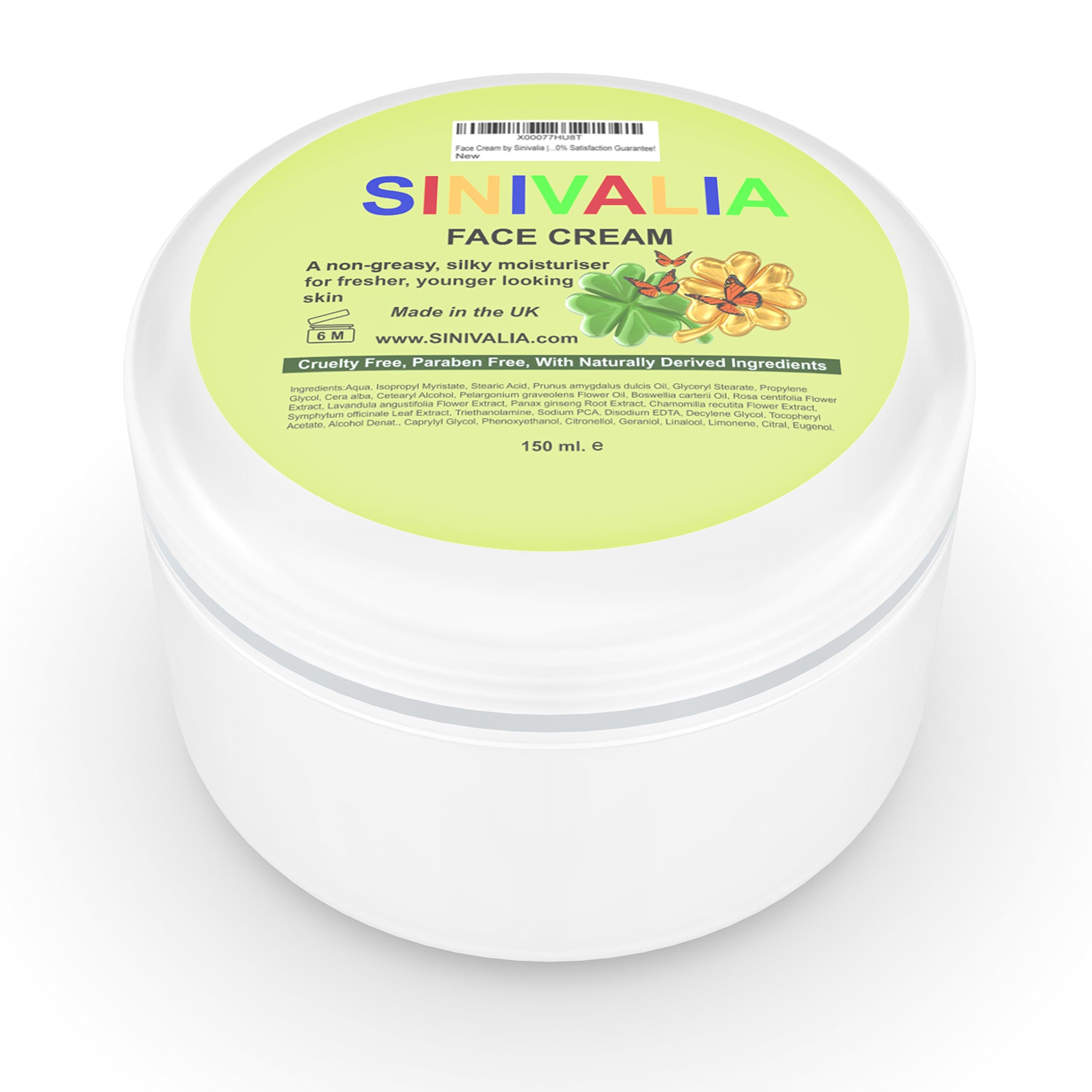 SINIVALIA Face Cream - Anti Ageing Night Cream and Moisturiser