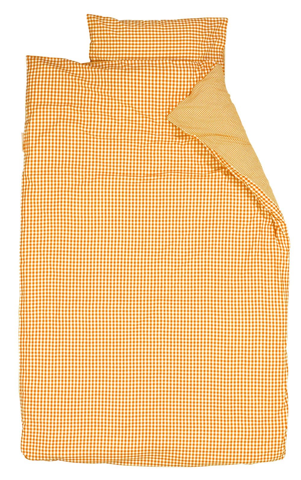 Taftan Checks Small/ Big Duvet Cover Set 100 x 135cm for Cot (Orange)