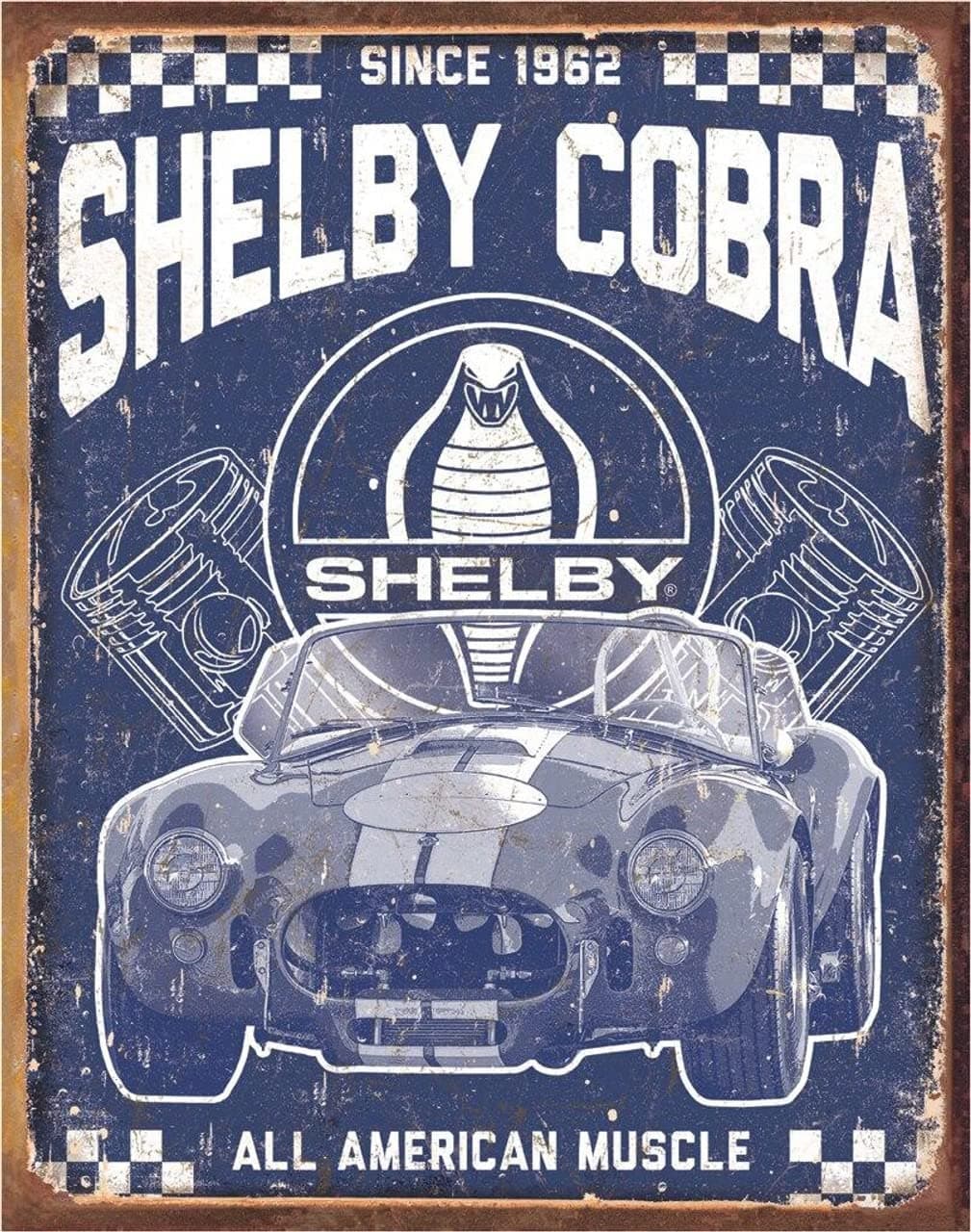 Shelby Cobra - American Muscle Tin Sign, 12.5" W x 16" H