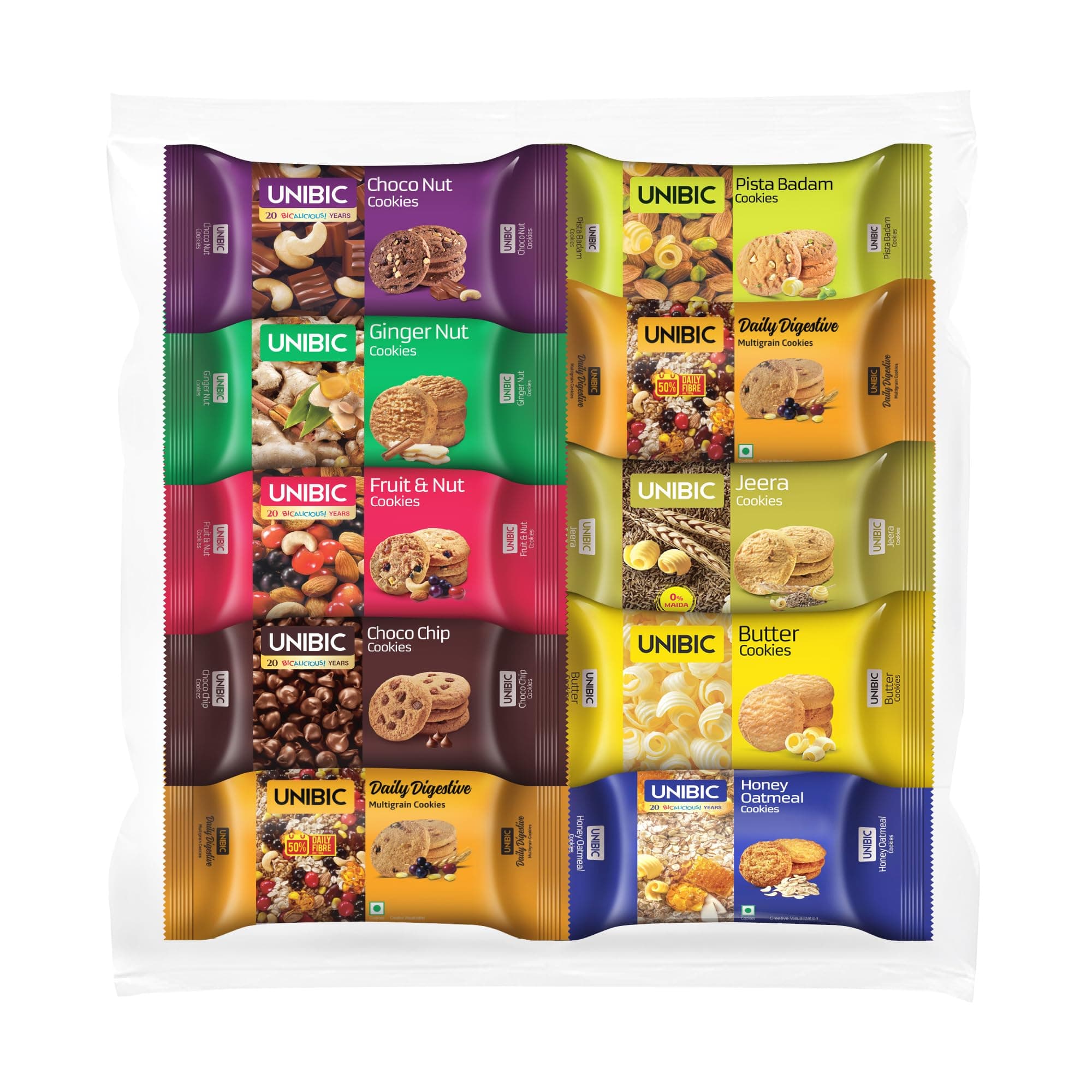 Unibic Assorted Cookies 75g (Pack of 10)