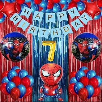 urban classicUrban Classic SpiderMan theme Happy Birthday Decoration kit for Boys and Gilrs | Birthday decoration items (7th Birthday)